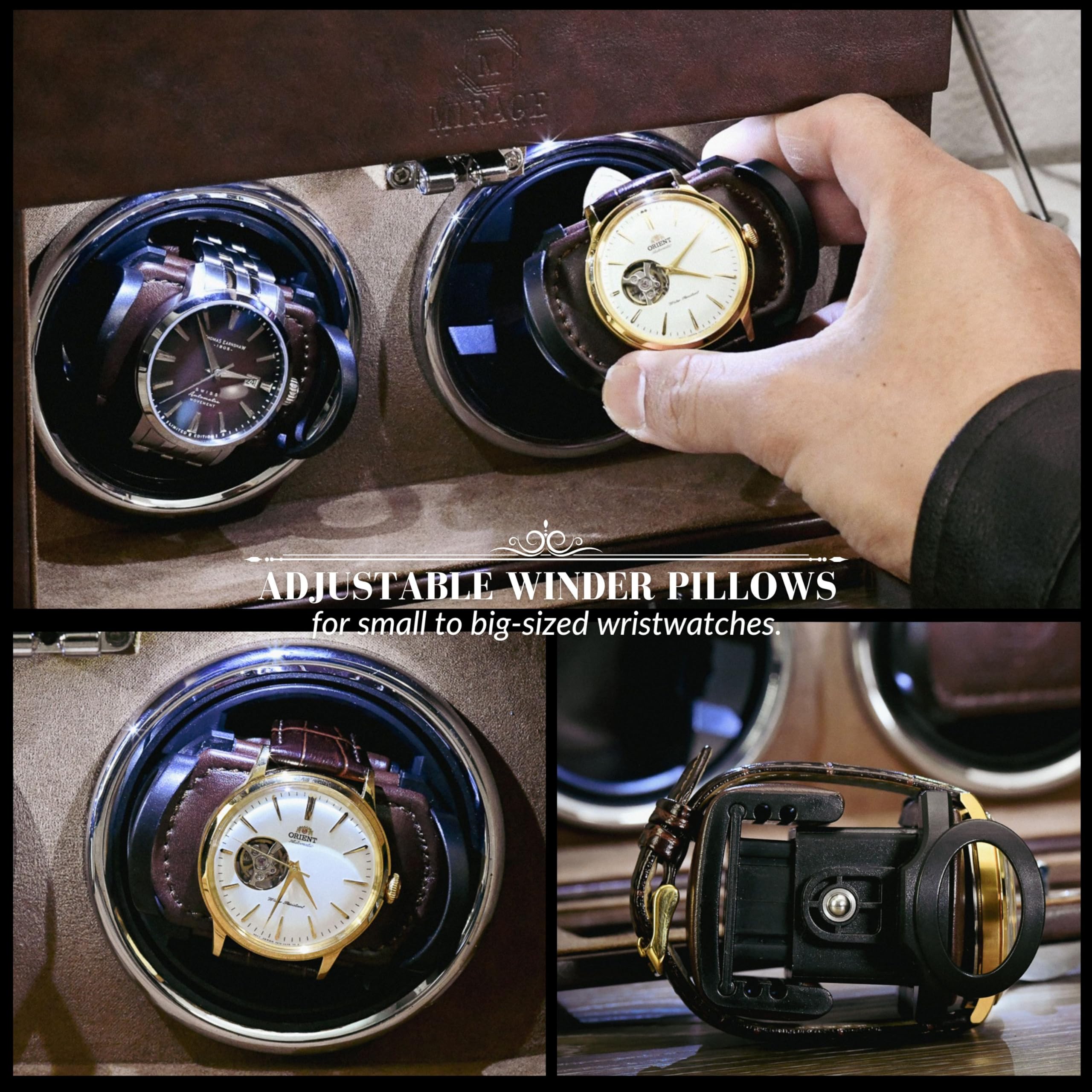Premium 8-Slot Automatic Watch Winder Box - Luxury Travel Case for Rolex, Omega & Mechanical Watches | Perfect for Watch Collectors, Business Travel & Home Display