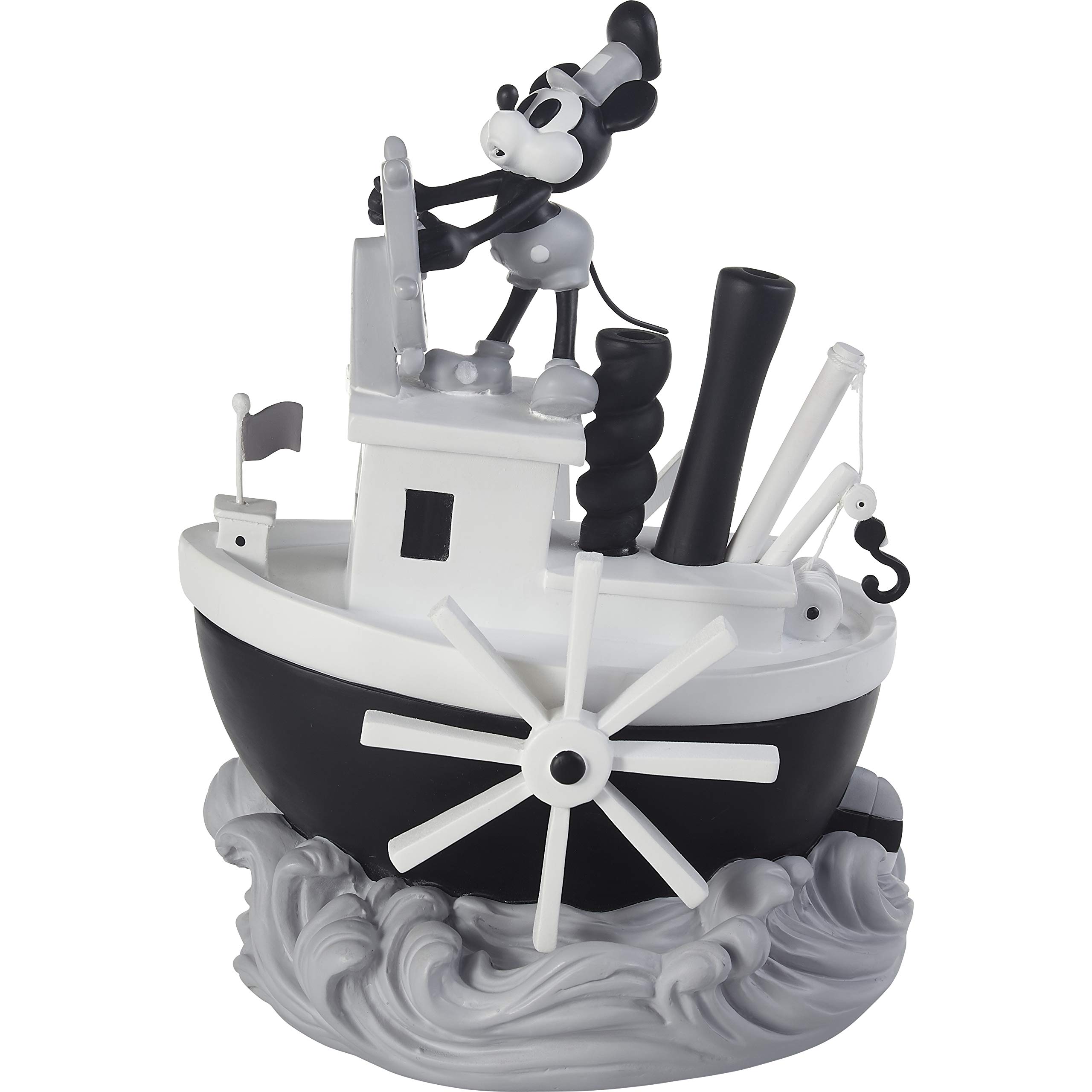 Precious Moments 203701 Disney Steamboat Willie Mickey Mouse Resin Musical Figurine - Collectible Disney Gift for Home Decor, Birthday & Christmas