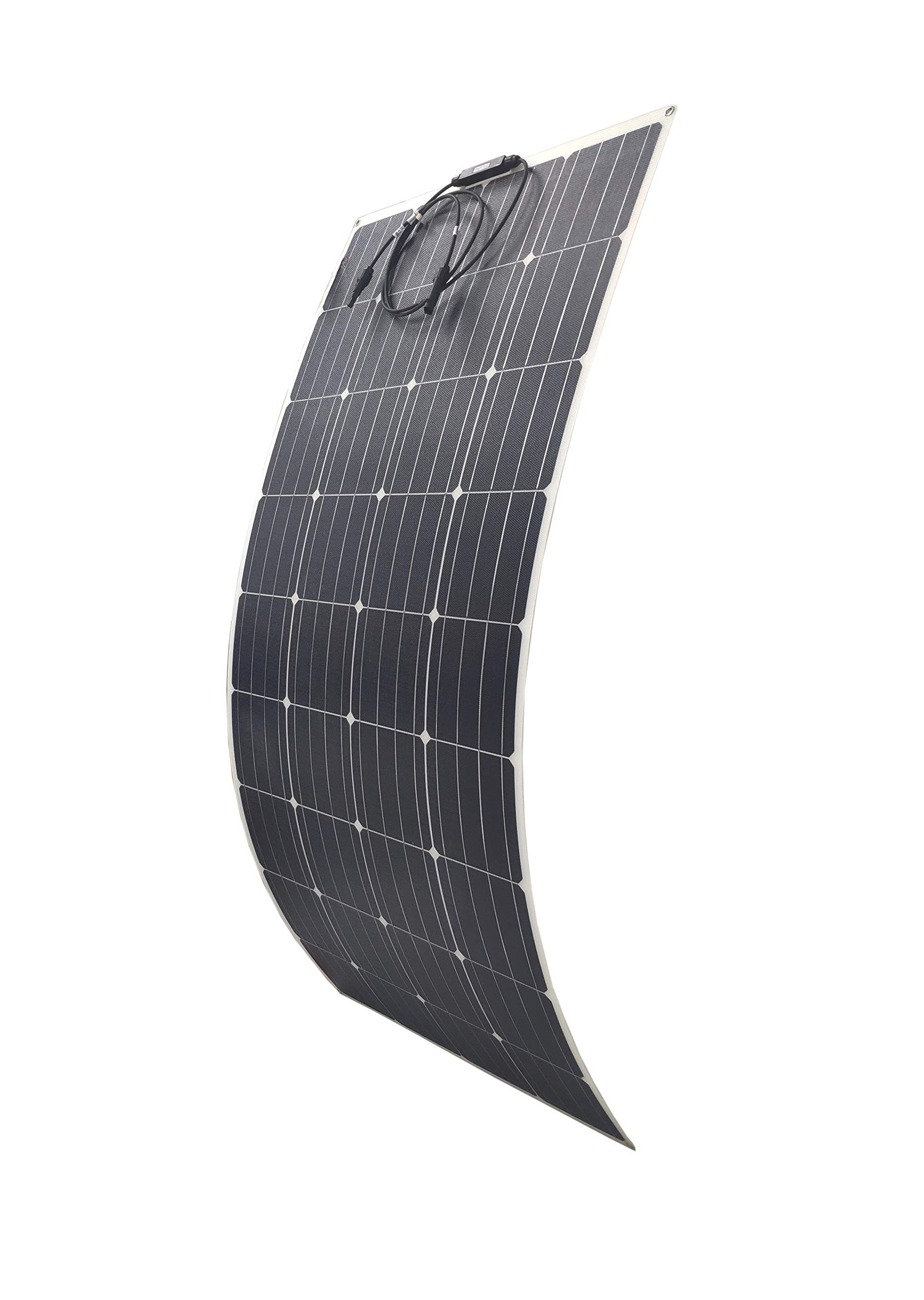 FixtureDisplays® 120W Flexible Solar Panel - 12V Mono Solar Charger for RV, Boat, Camping & Off-Grid Power | Waterproof & Lightweight Portable Solar Panel for Outdoor Adventures