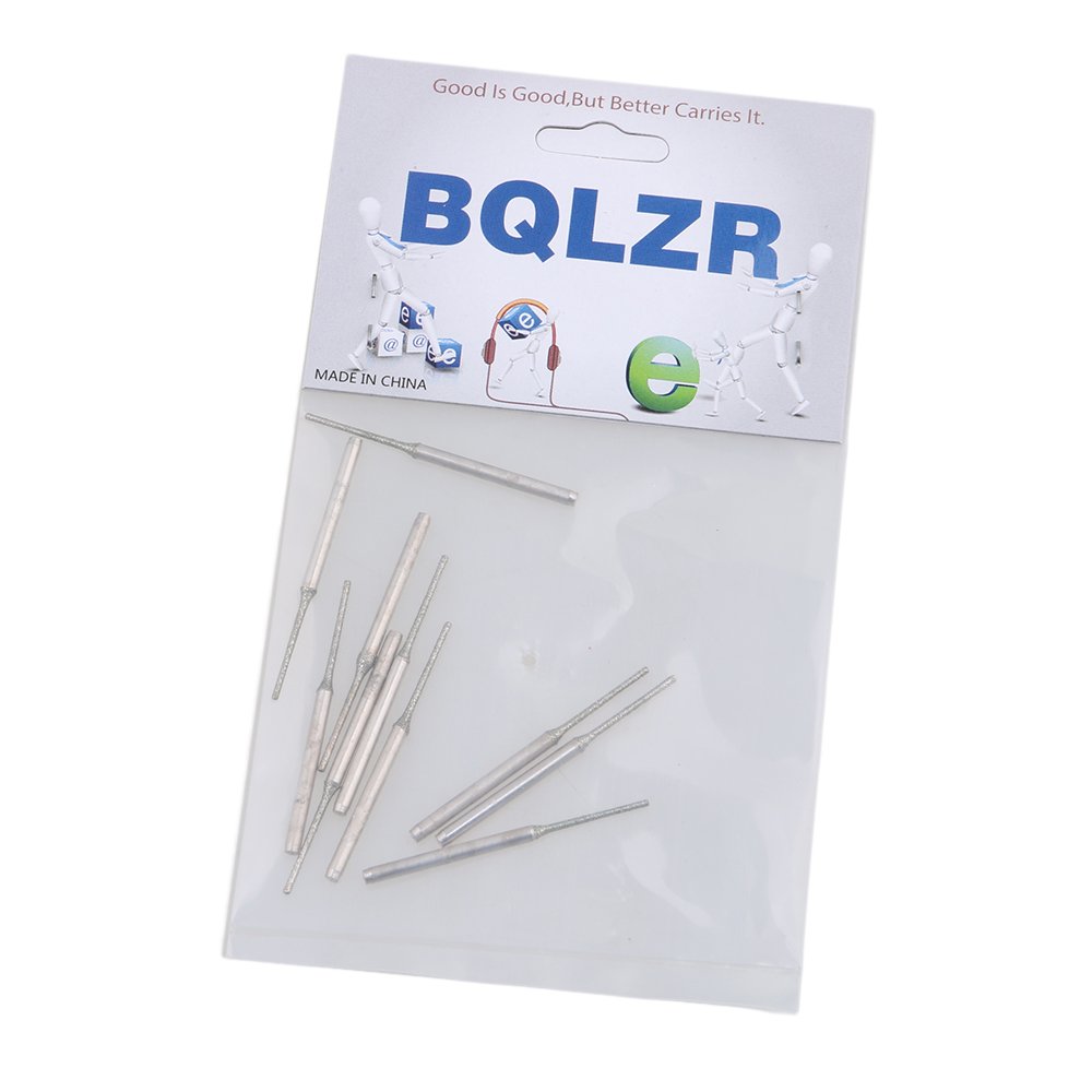 BQLZR 10-Pack 1MM Silver Coated Extended Gems Drill Bits for Jewelry Making, Bowlder Pearls & Agates - Perfect for DIY Crafting, Beading, and Stone Hole Drilling