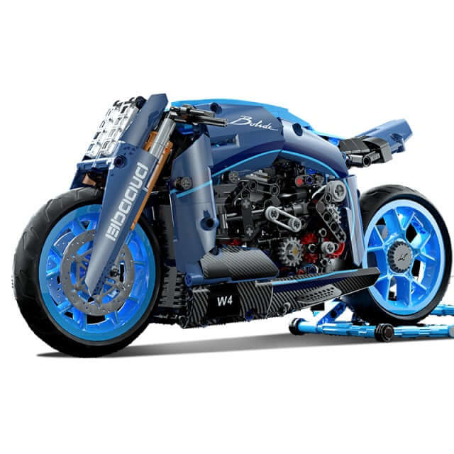 KBOX 10217 Bugatti Diavel Motorcycle Model - 1:12 Scale Die-Cast Replica with Display Stand - Perfect for Collectors, Gifts, and Home/Office Decoration