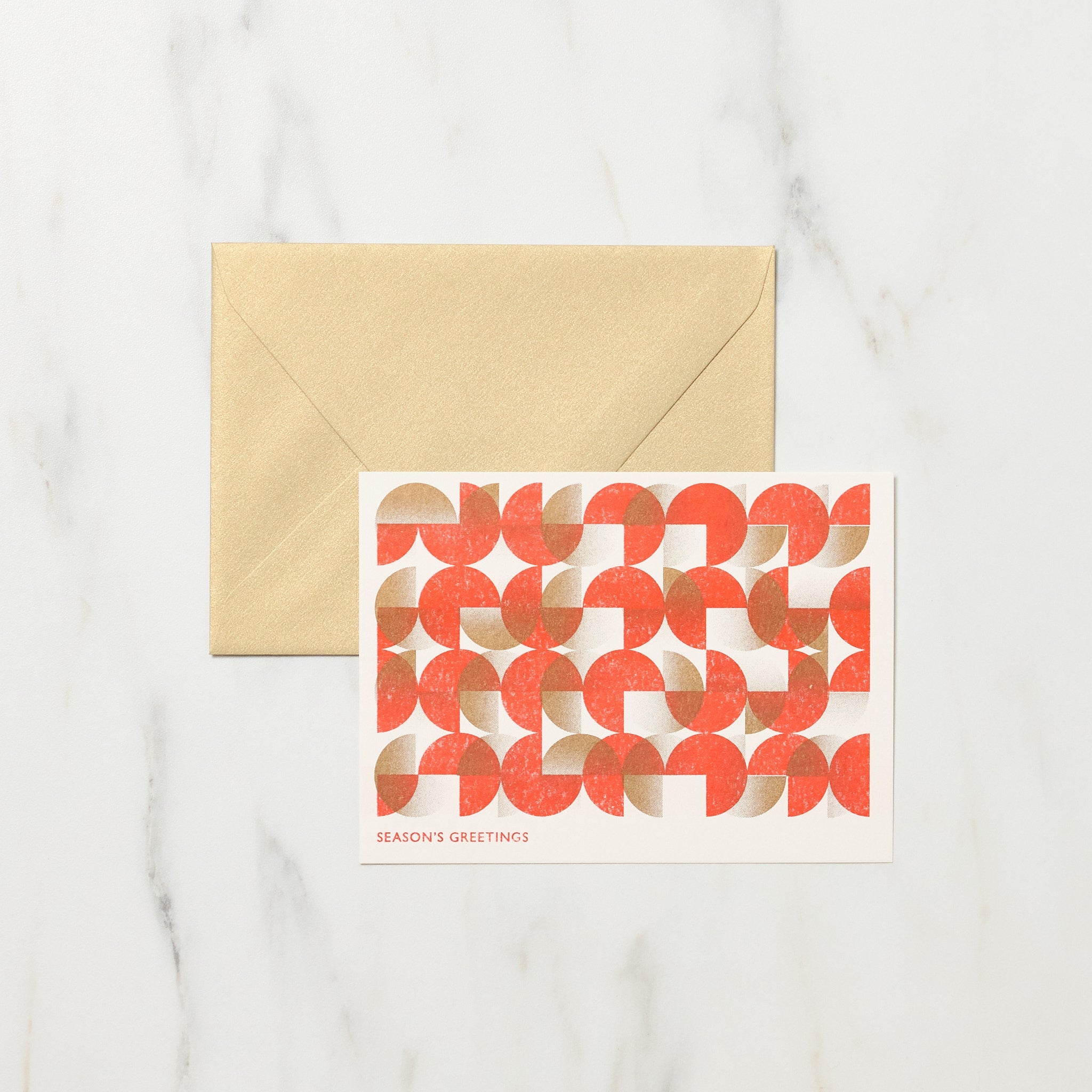 Festive Season's Greetings Christmas Cards - Elegant Letterpress Holiday Greeting Cards for Family & Friends - Perfect for Holiday Mailings & Home Decor