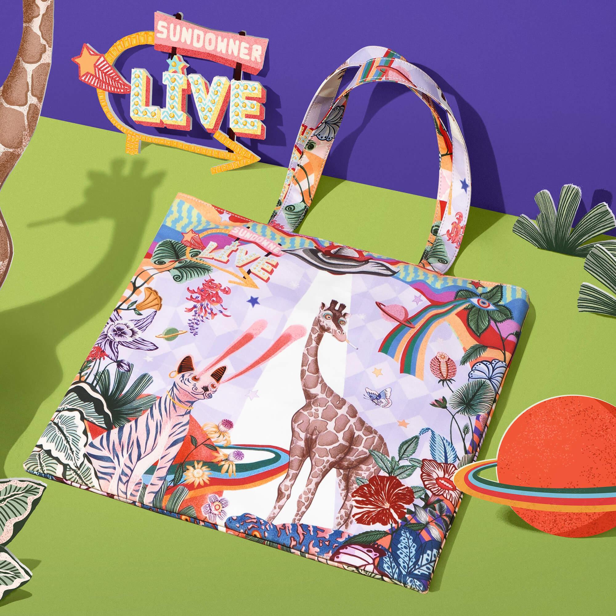 Eco-Friendly Printed Tote Bag for Women - Forest Party Design - Perfect for Grocery Shopping, Beach Trips & Everyday Use
