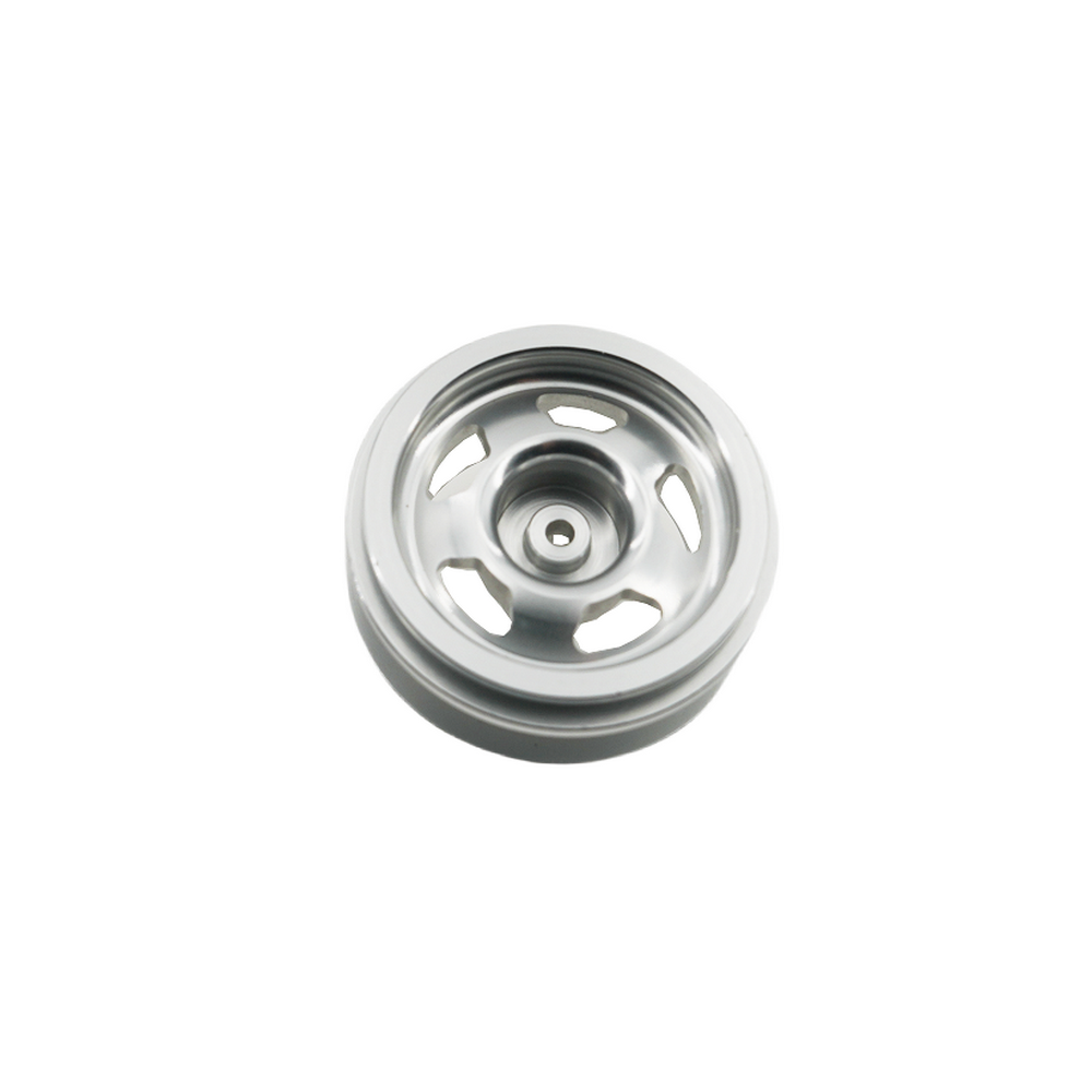 WPL 1/16 Scale Metal Wheels (4PCS) - Silver/Black with Optional Tires for RC Crawler, Rock Racer & Off-Road Vehicle Upgrades