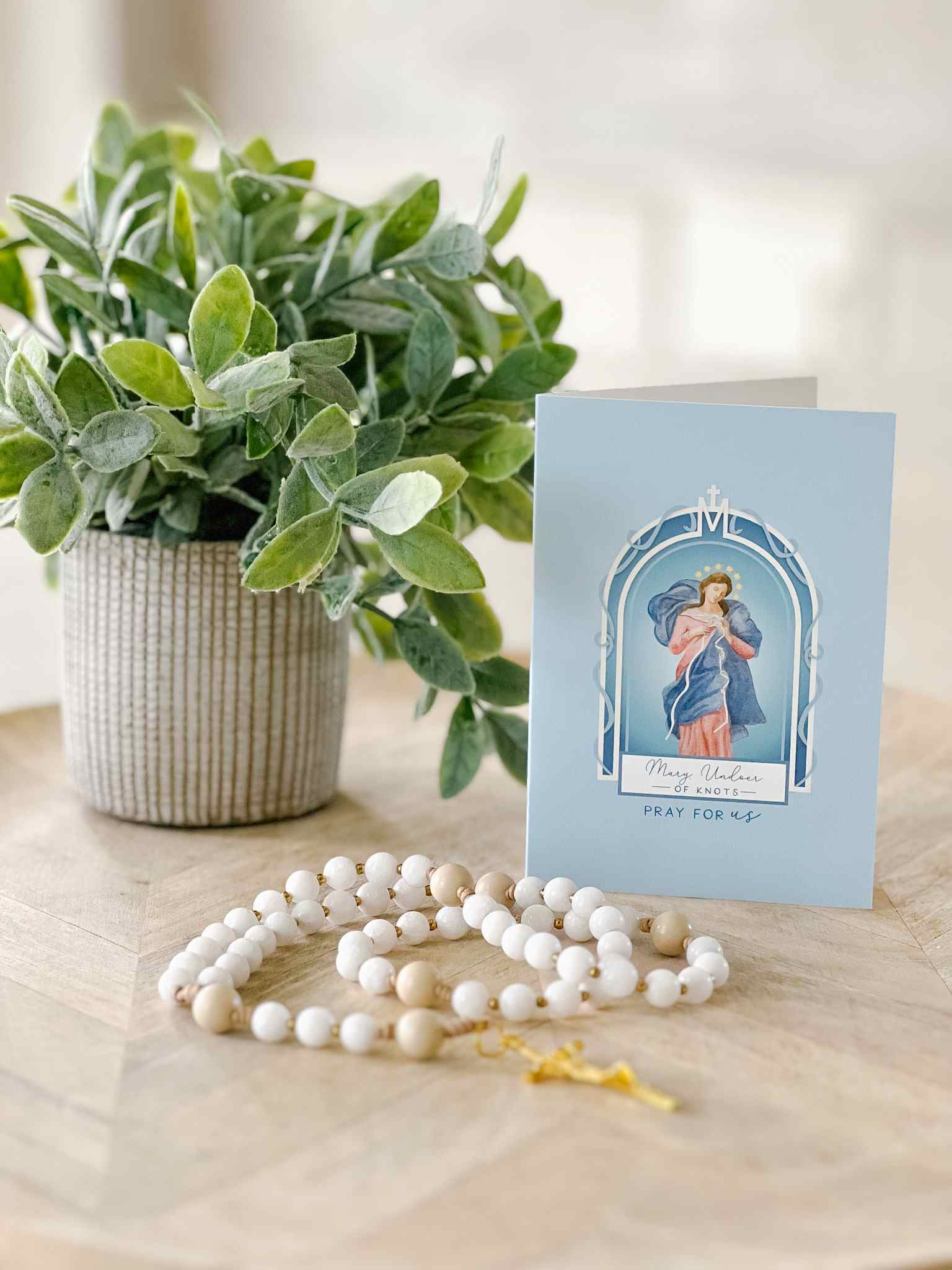 Our Lady Undoer of Knots Prayer Card - Catholic Devotional Card for Faith & Comfort - Perfect for Prayer, Meditation & Gifts