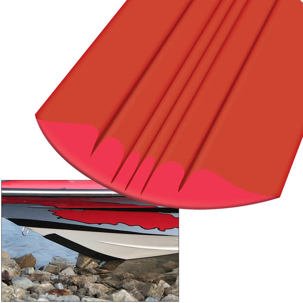Megaware KeelGuard® 8-Foot Boat Keel Protector in Red - Durable Marine Grade Protection for Boats, Kayaks & Canoes - Perfect for Shoreline Protection & Dock Scrapes
