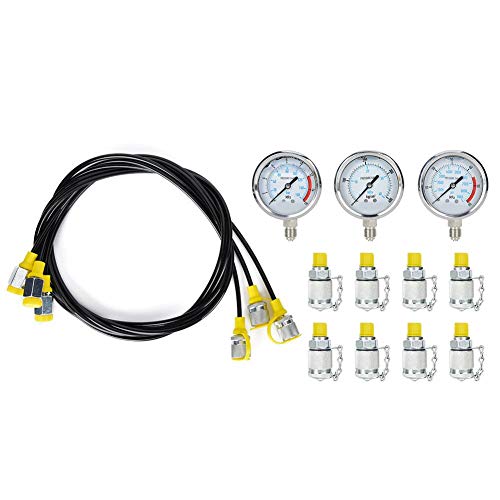 Portable Hydraulic Pressure Tester Kit - Oil Media Pressure Test Tool for Automotive Hydraulic Lines | Car Repair, Brake System Testing, Industrial Maintenance