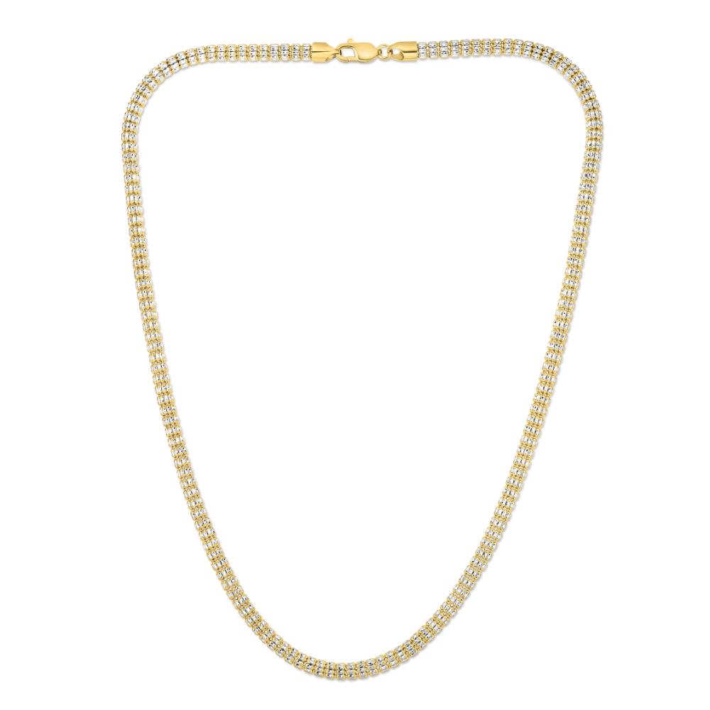 14K Gold 4.25mm Fancy Ice Chain Necklace - Elegant Layering Piece for Women, Perfect for Everyday Wear & Special Occasions