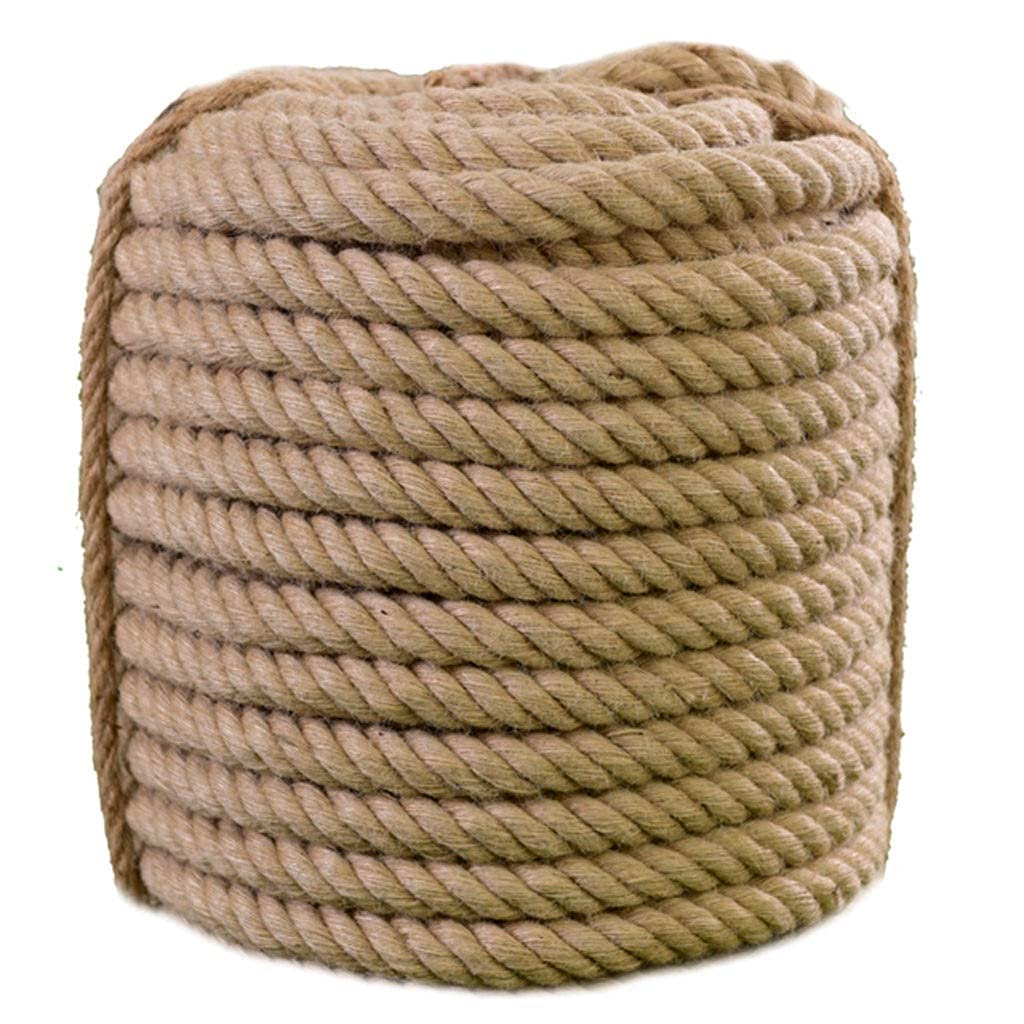 Premium Natural Jute Rope - 10M Hemp Safety Rope for Outdoor Activities, DIY Crafts & Home Decor | Perfect for Tree Swing Hanging, Mountain Climbing, Tug of War & Landscape Decoration | Eco-Friendly Durable Rope for Camping, Gardening & Vintage Decor Projects