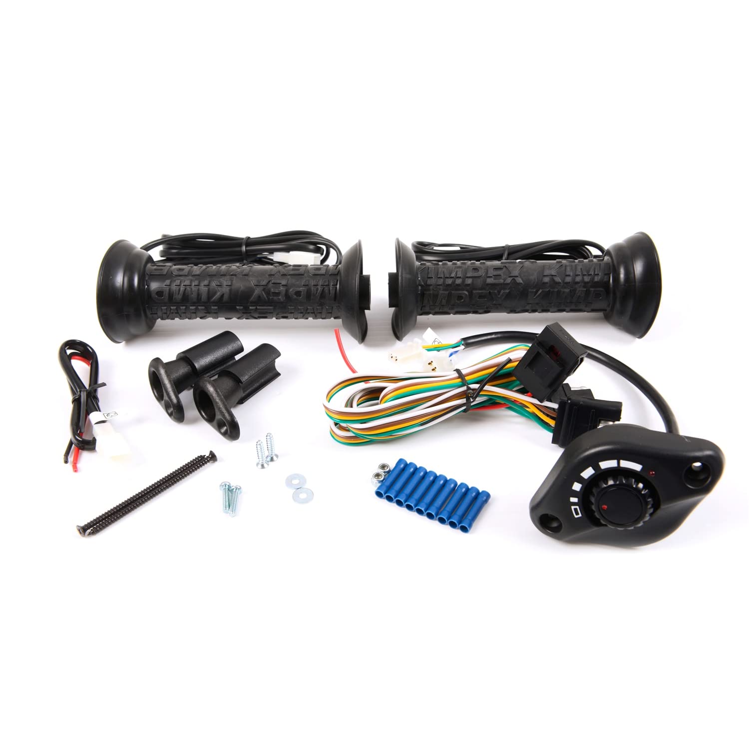 Kimpex Heated Grip Kit for Motorcycle Trunk - Universal Fit for Most Bikes, All-Weather Comfort for Winter Riding & Cold Commutes