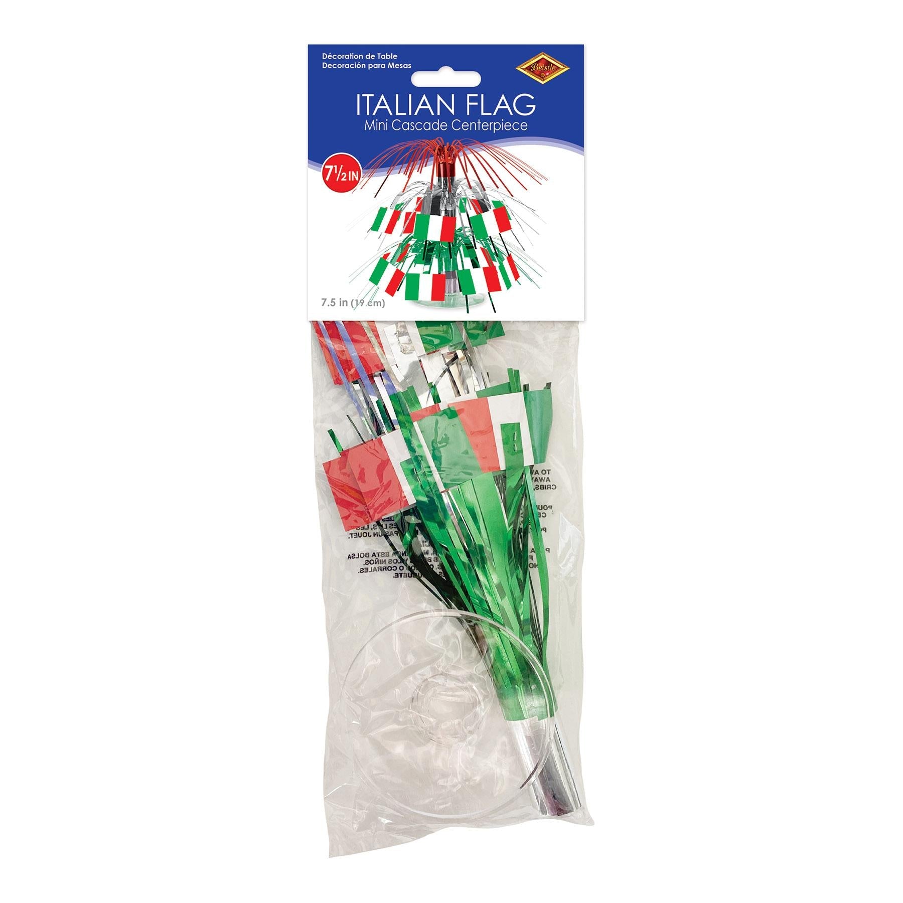12 Pack Beistle Italian Flag Mini Party Cascade Centerpieces - Perfect for Italian Themed Parties, Weddings, and Festive Decorations
