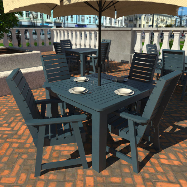 Glennville 5-Piece Square Outdoor Dining Set - Patio Furniture with Table and 4 Chairs - Perfect for Backyard, Garden, and Poolside Gatherings