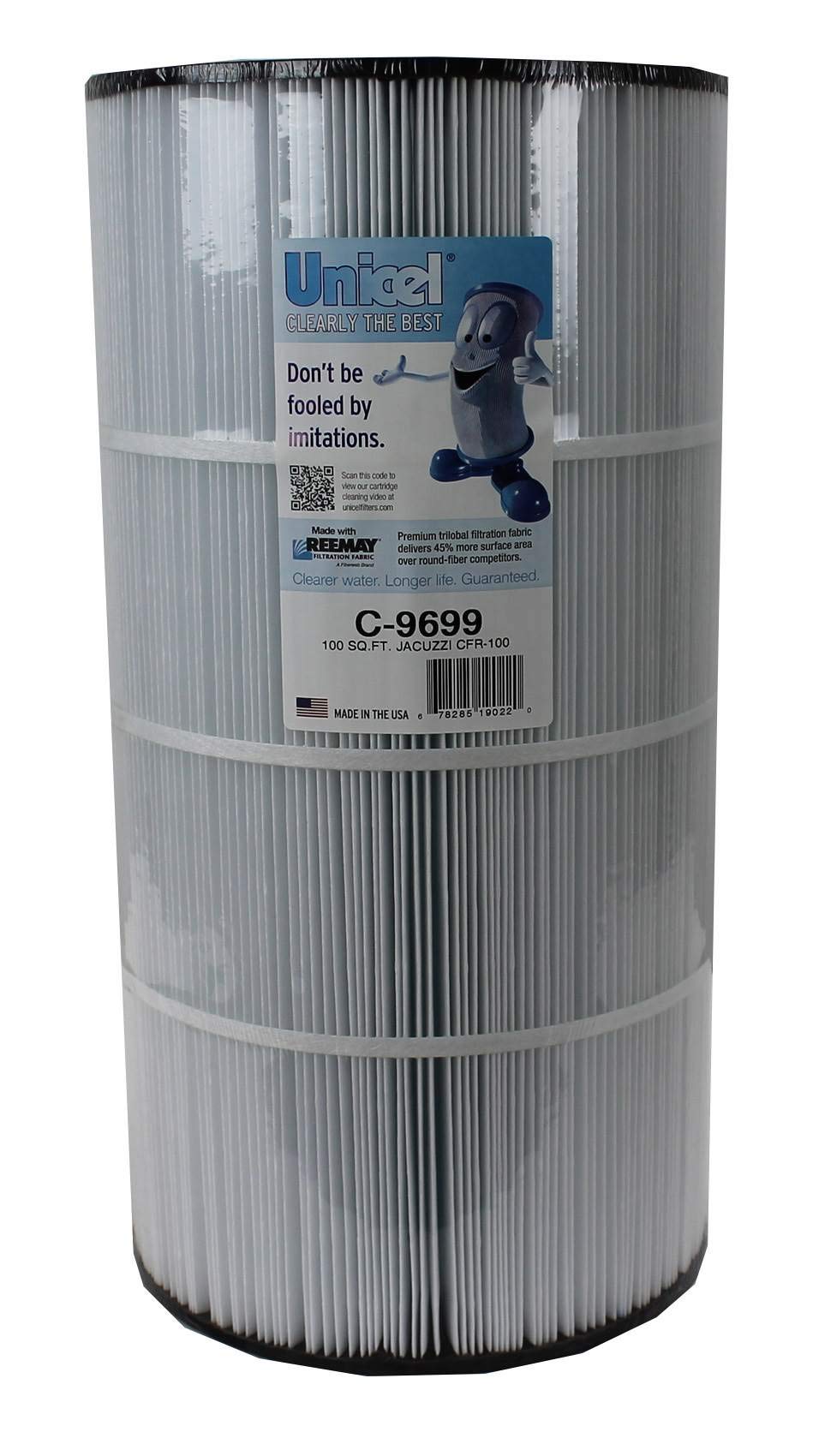 Unicel C-9699 Replacement Spa Filter Cartridge - 100 Sq Ft FC-1490 for Hot Tubs & Jacuzzis - Improves Water Clarity & Circulation