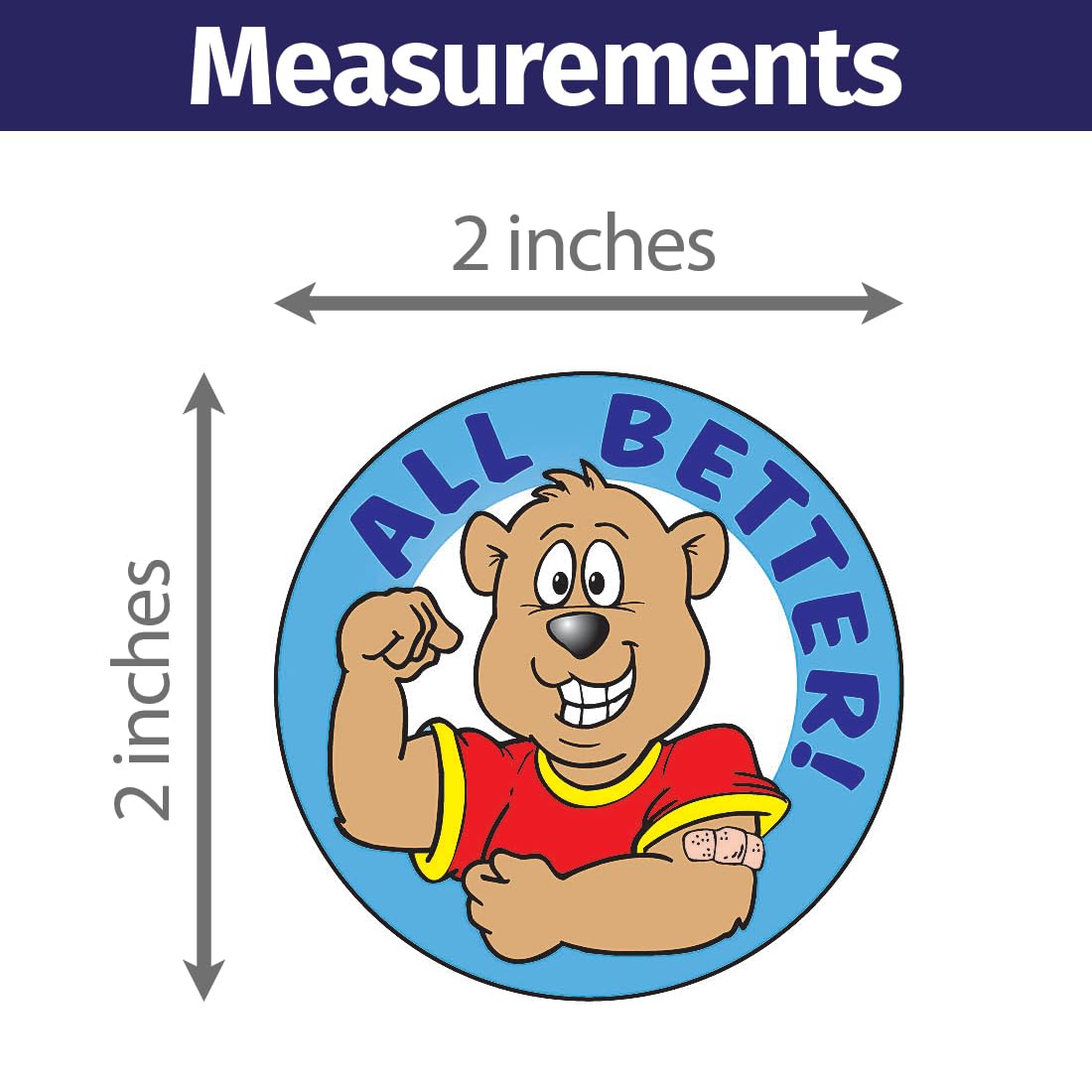 ZOCO Doctor's Office Stickers - 400 All Better! Reward Stickers for Kids - 2