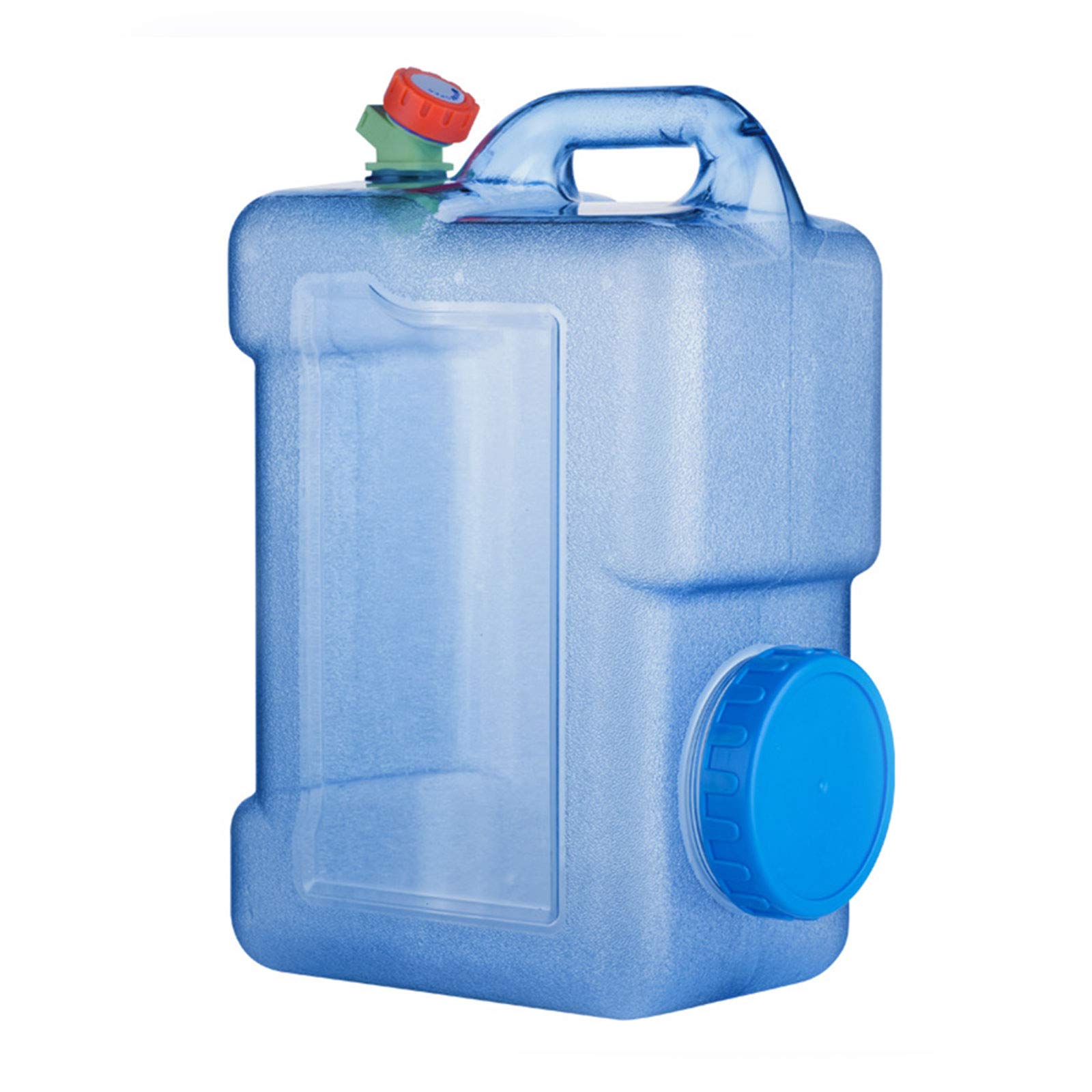 DUTUI 18L Thickened Food-Grade PC Square Water Storage Bucket with Faucet - Portable Water Tank for Camping, Road Trips, Emergency Preparedness & Outdoor Activities