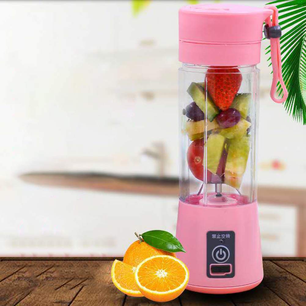 Portable Personal Blender for Smoothies, Shakes & Juices - 380ml USB Rechargeable Handheld Fruit Mixer & Ice Crusher - Perfect for Home, Office, Gym, Travel & Outdoor Activities - Green