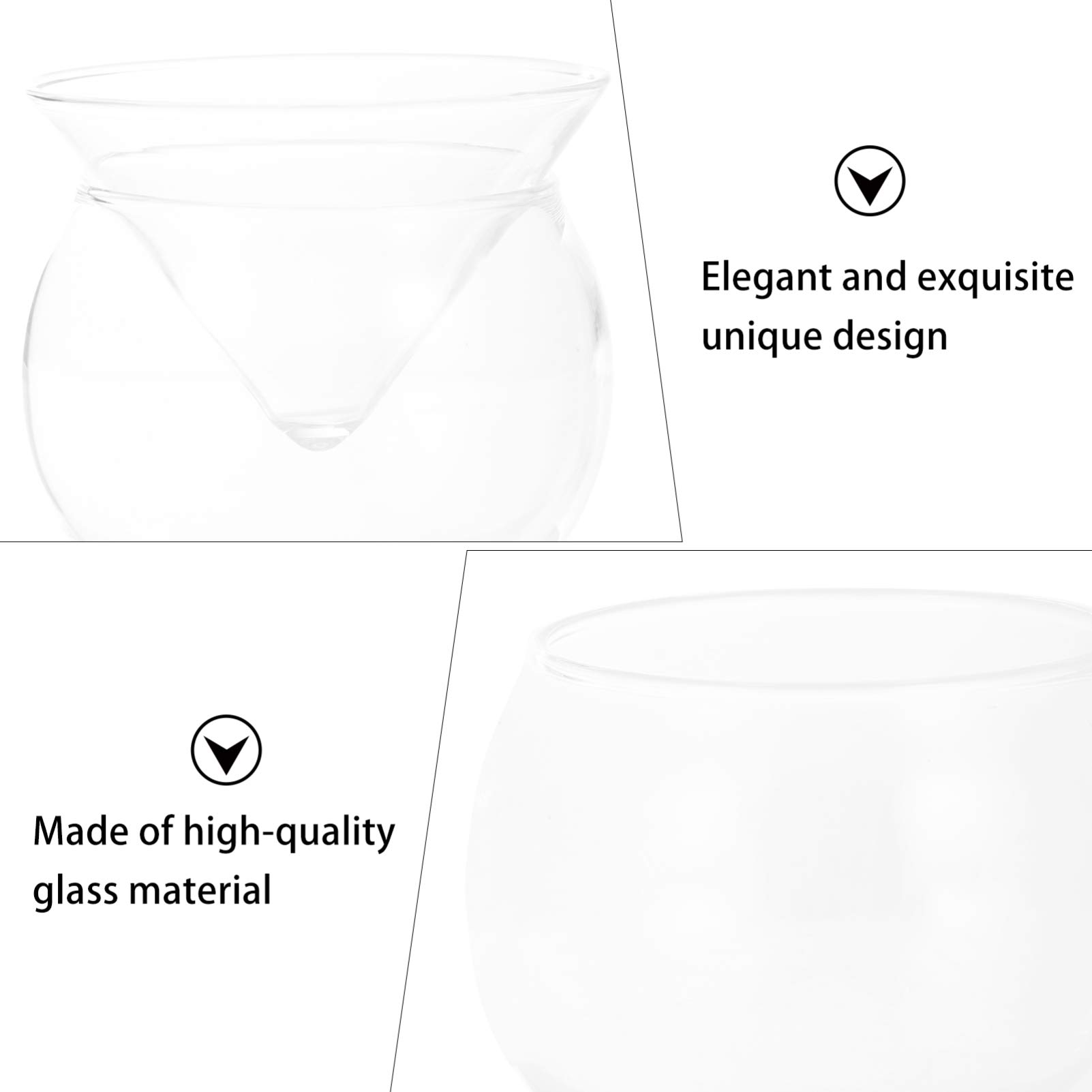 Premium Clear Glass Salad Bowl Set - Hemoton Glass Tableware for Fruit, Salad, Dry Ice & Desserts - Perfect for Entertaining, Parties & Everyday Dining