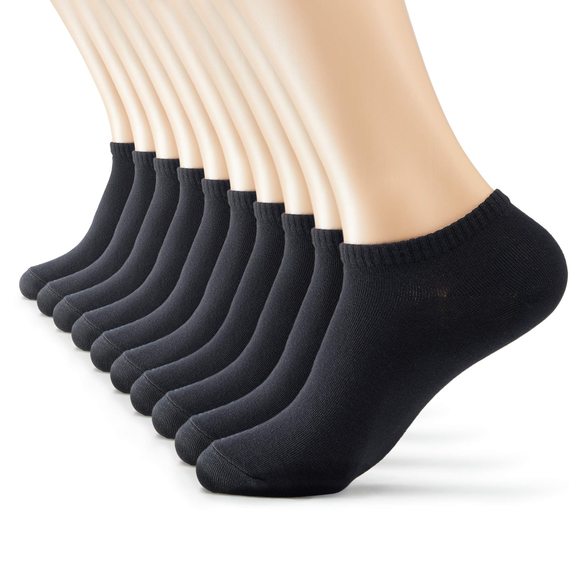 MONFOOR Men's & Women's Low Cut Ankle Socks 4-10 Pairs Pack - Breathable Thin Eco-Friendly Casual Socks for Daily Wear, Workout, Sports & Travel