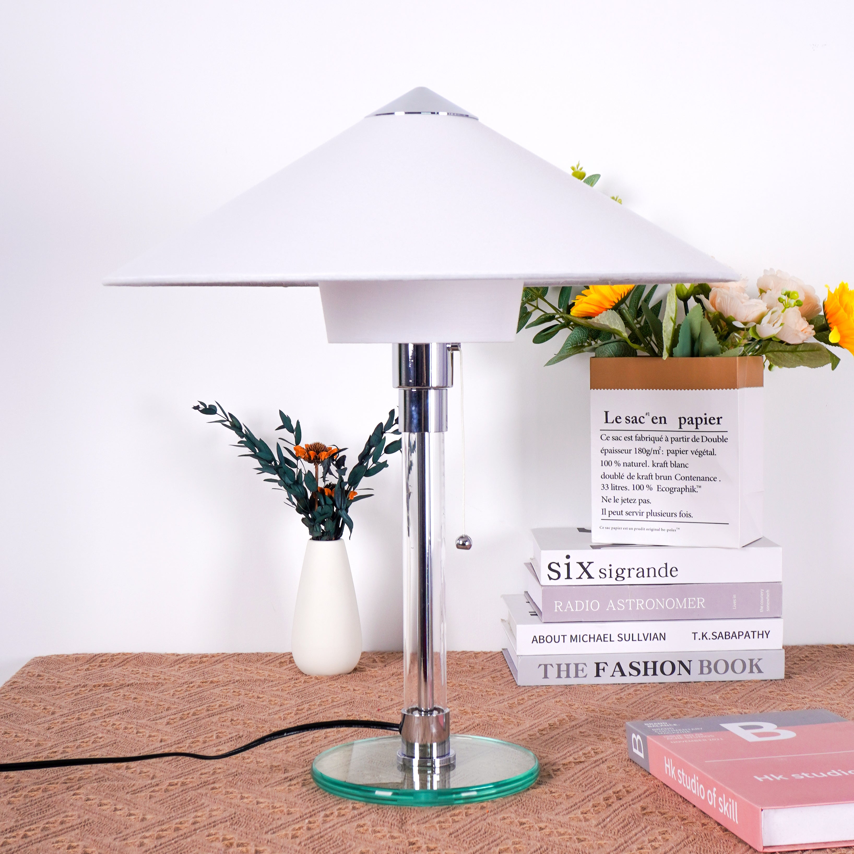 Wagenfeld Table Lamp - Modern LED Desk Light for Home Office, Bedroom & Living Room | Adjustable Brightness & Stylish Design for Reading & Decor