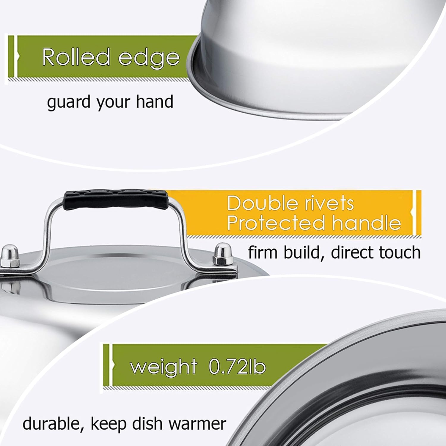 28 Pcs Heavy Duty Stainless Steel Griddle Accessories Kit - Professional Round Melting Dome & Iron Smash Burger Press for Flat Top Grilling | Perfect for BBQ, Outdoor Cooking, Backyard Parties & Restaurant Use