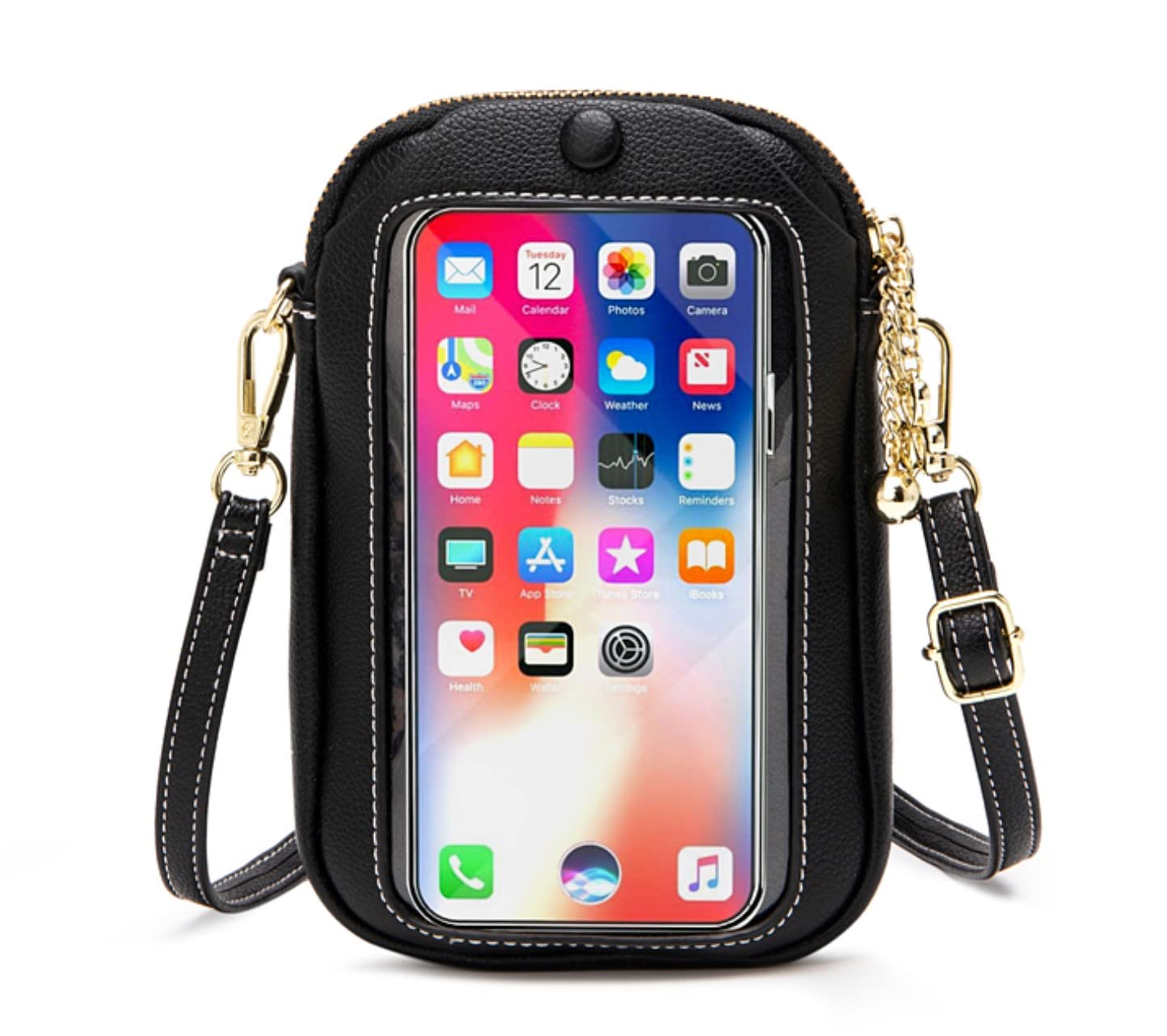 Aslana Women's Touch Screen Phone Crossbody Bag - Small Vertical Handbag for iPhone & Android - Perfect for Shopping, Travel & Daily Use