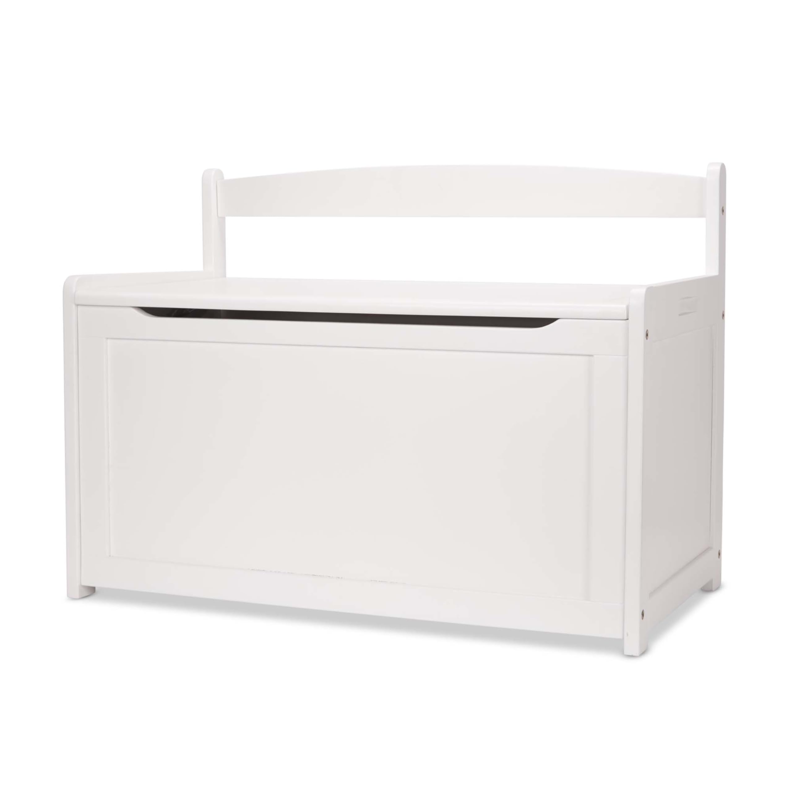 Melissa & Doug White Wooden Toy Chest for Kids - Playroom Storage Organizer & Toy Box | Durable Children's Furniture for Bedroom, Nursery, or Play Area | Perfect for Organizing Toys, Books, and Games