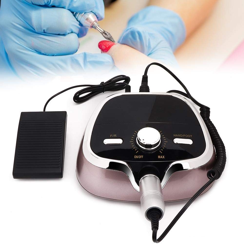Professional Electric Nail Drill 35000 RPM - Manicure Pedicure Kit with 6 Drill Bits & Polishing Tools - Salon & Home Nail Art Machine for Acrylic Gel Polish Removal | Perfect for DIY Nails, Spa Treatments & Professional Salons | Use for Home Manicures, Nail Art, Gel Removal & Pedicures | Ideal for Nail Extensions, Acrylic Nails, French Tips & Toe Care | Great for At-Home Nail Care, Salon Services & DIY Beauty Treatments