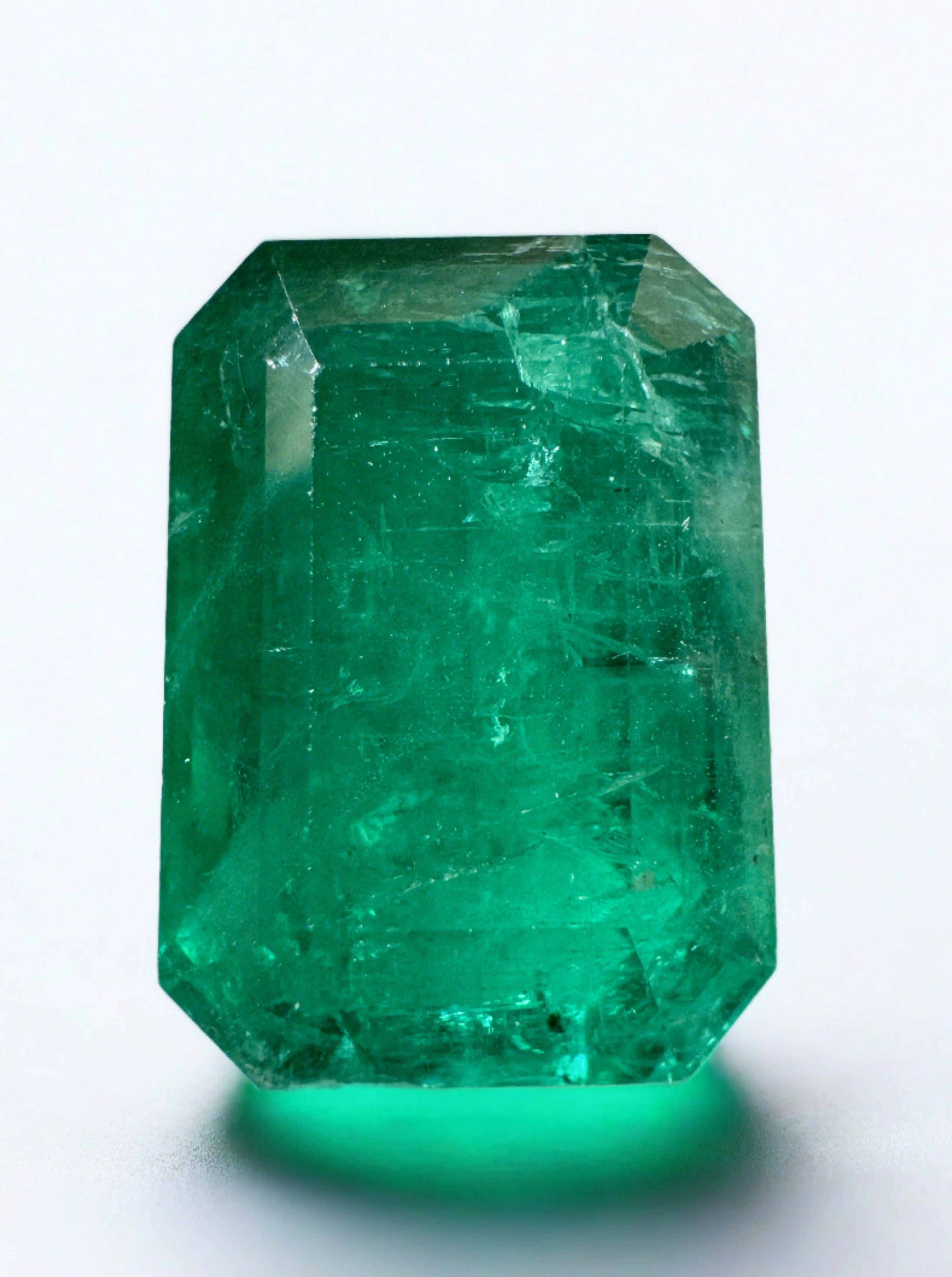 12.89 Carat Natural Zambian Emerald - 15.5x11mm Loose Kelly Green Gemstone for Jewelry Making & Engagement Rings