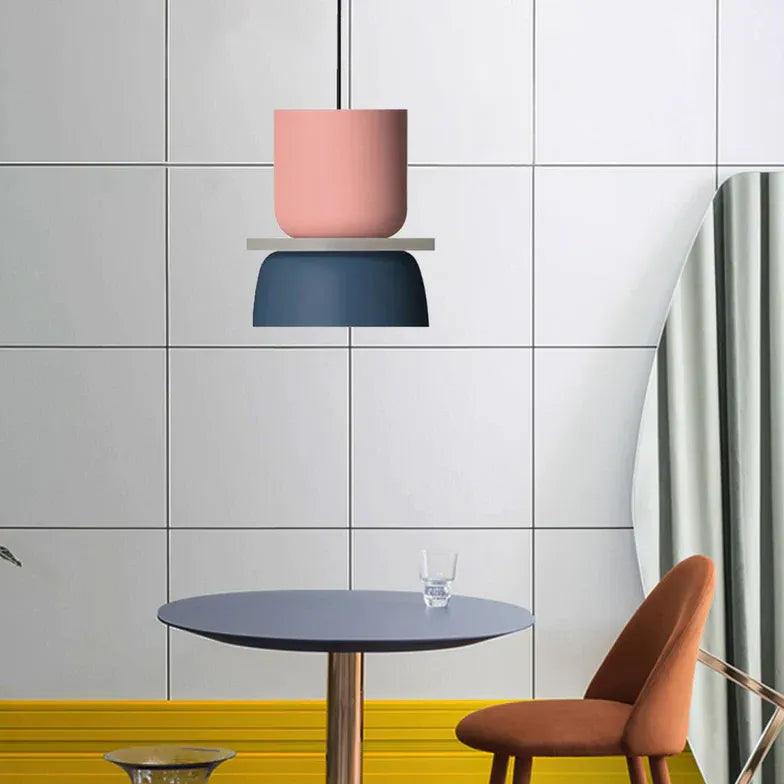 Modern Stacked Shape Pendant Light for Dining Room - Elegant Ceiling Lighting Fixture for Kitchen Island, Breakfast Nook & Contemporary Home Decor