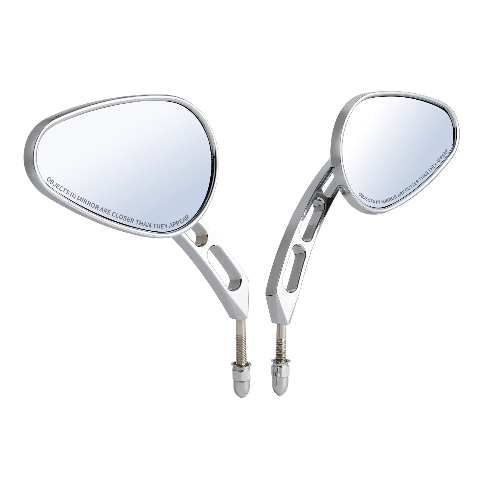 TCT-MOTORPARTS 8mm Rear View Mirrors for Harley Davidson Touring Street Glide FLHX (2006-2017), Dyna Street Bob FXDB (2007-2017), Softail Fat Boy FLSTF (1990-2017) - Universal Fit, Durable Motorcycle Accessories for Enhanced Safety & Style on the Road