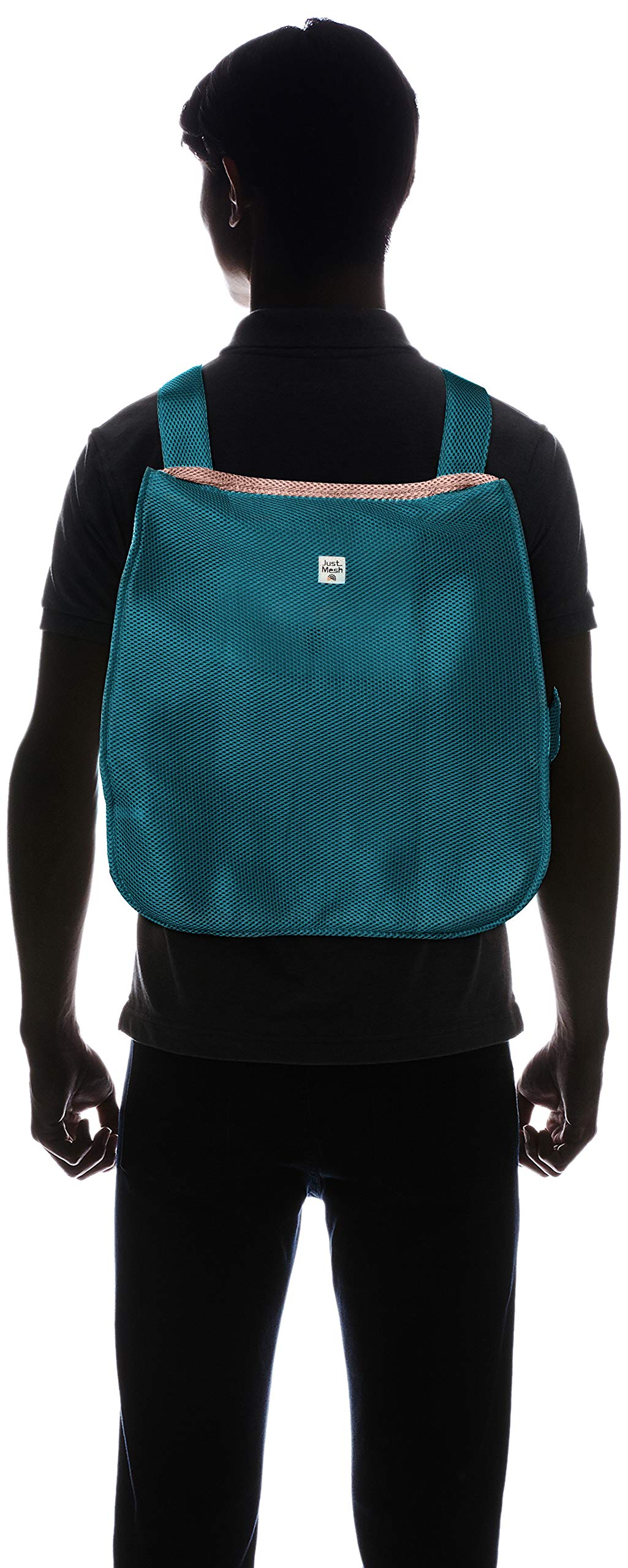 A.L I JST-004 Just Mesh Folding Backpack - Lightweight Washable Travel Backpack with Breathable Mesh, Turquoise Blue - Perfect for Gym, Hiking, Beach & Daily Commute