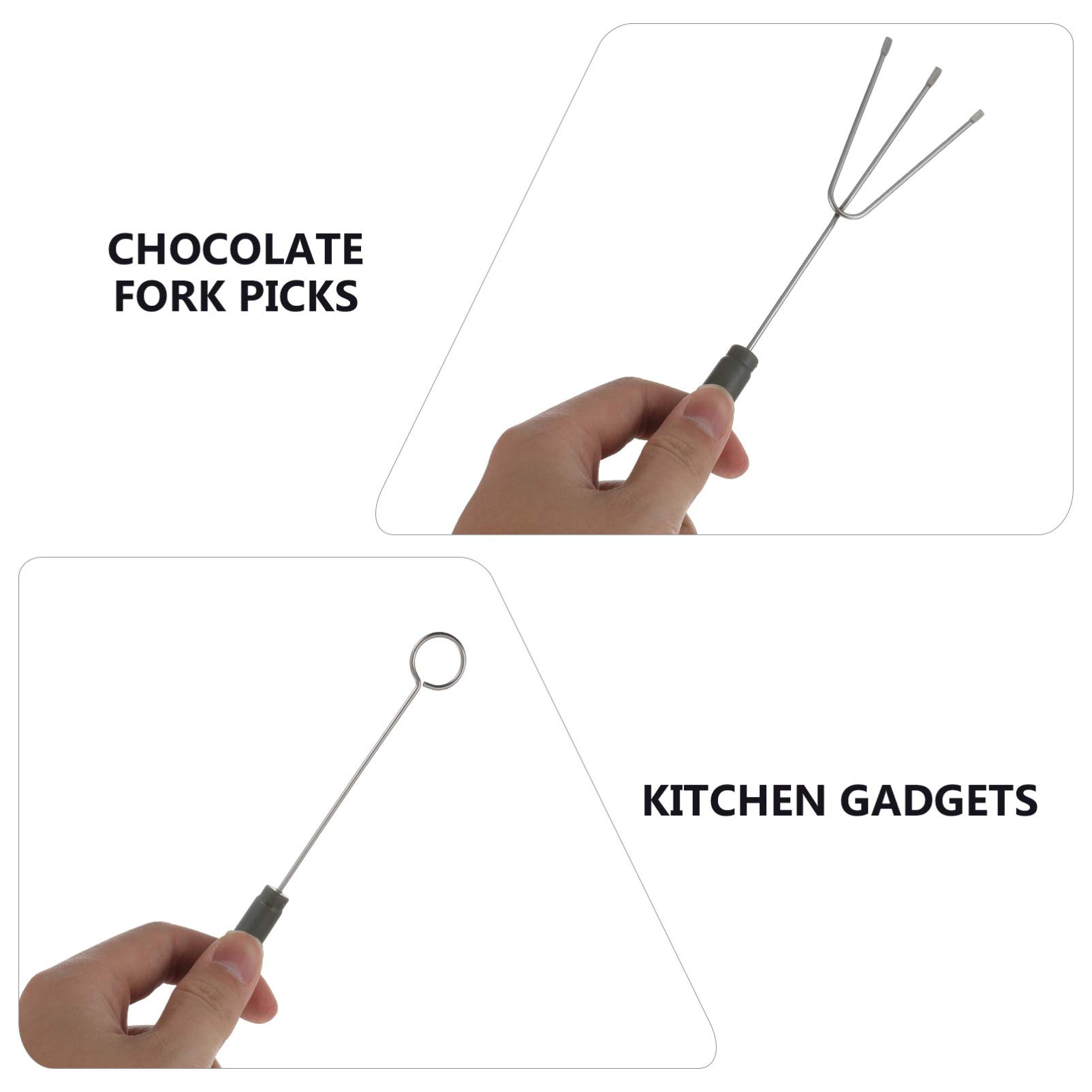 6-Piece Stainless Steel Candy & Chocolate Dipping Forks Set - Fondue, Baking & Decorating Tools for DIY Desserts, Party Supplies & Kitchen Accessories | Perfect for Chocolate Fountains, Candy Making & Cake Decorating
