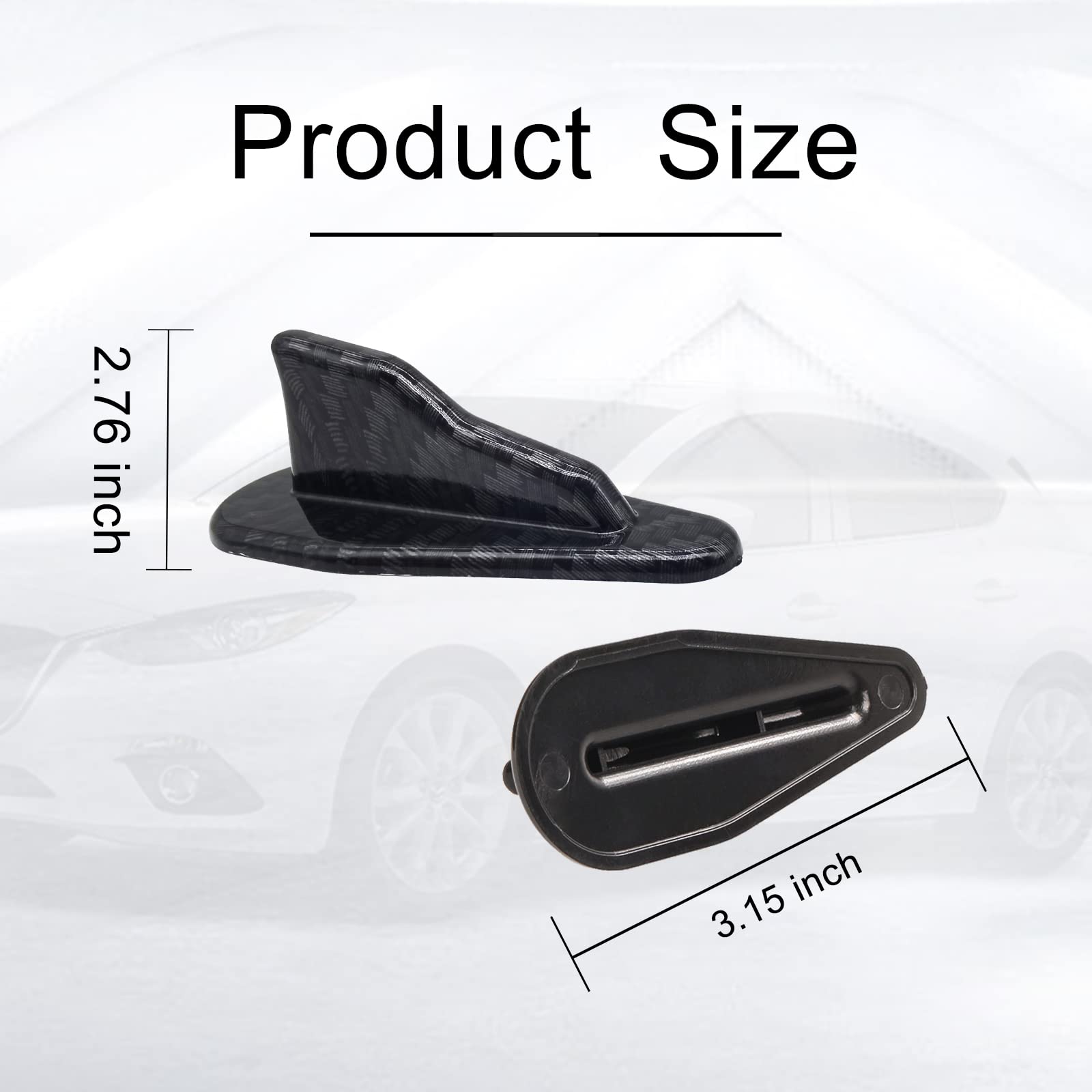 10 PCS Carbon Fiber Shark Fin Diffuser Kit - Compatible with Spoiler Roof Wing & Air Vortex Generator - Car Exterior Accessories (Black) - Enhance Aerodynamics & Style for Sports Cars & Tuner Vehicles