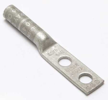 4 AWG Two Hole Lug Compression Connector - Pack of 6 for Electrical Wiring, Automotive, and Marine Applications