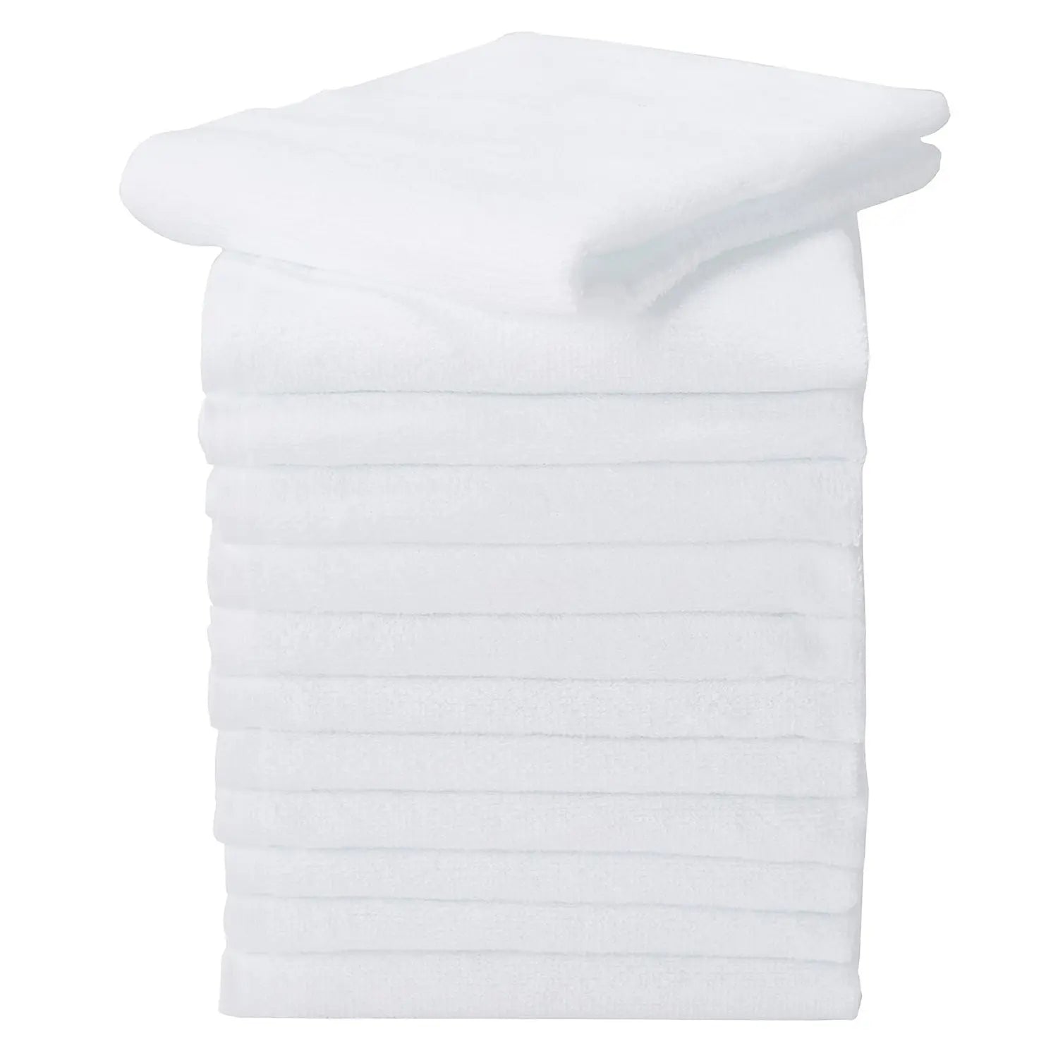 Premium EBM Cotton Wash and Oshibori Towel Set - 12 Pack (340x340mm) | Soft & Absorbent for Spa, Restaurant, Salon, and Home Use
