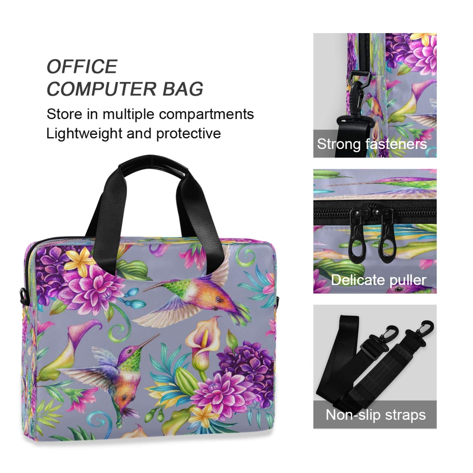 Stylish Waterproof Laptop Bag for 13-15.6 Inch Notebooks - Durable Laptop Sleeve & Computer Carrying Case with Multiple Pockets - Perfect for Work, School, Travel & Daily Commute