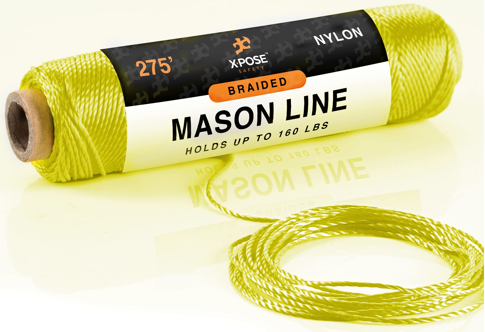 Durable 275' Nylon Twine String - Strong Synthetic Rope for Crafts, Camping, Gardening, Fishing & Marine Use - Ideal for Line Leveling, Trot Lines, Decoy Setup & Property Marking - Indoor/Outdoor Construction & DIY Projects (Green)