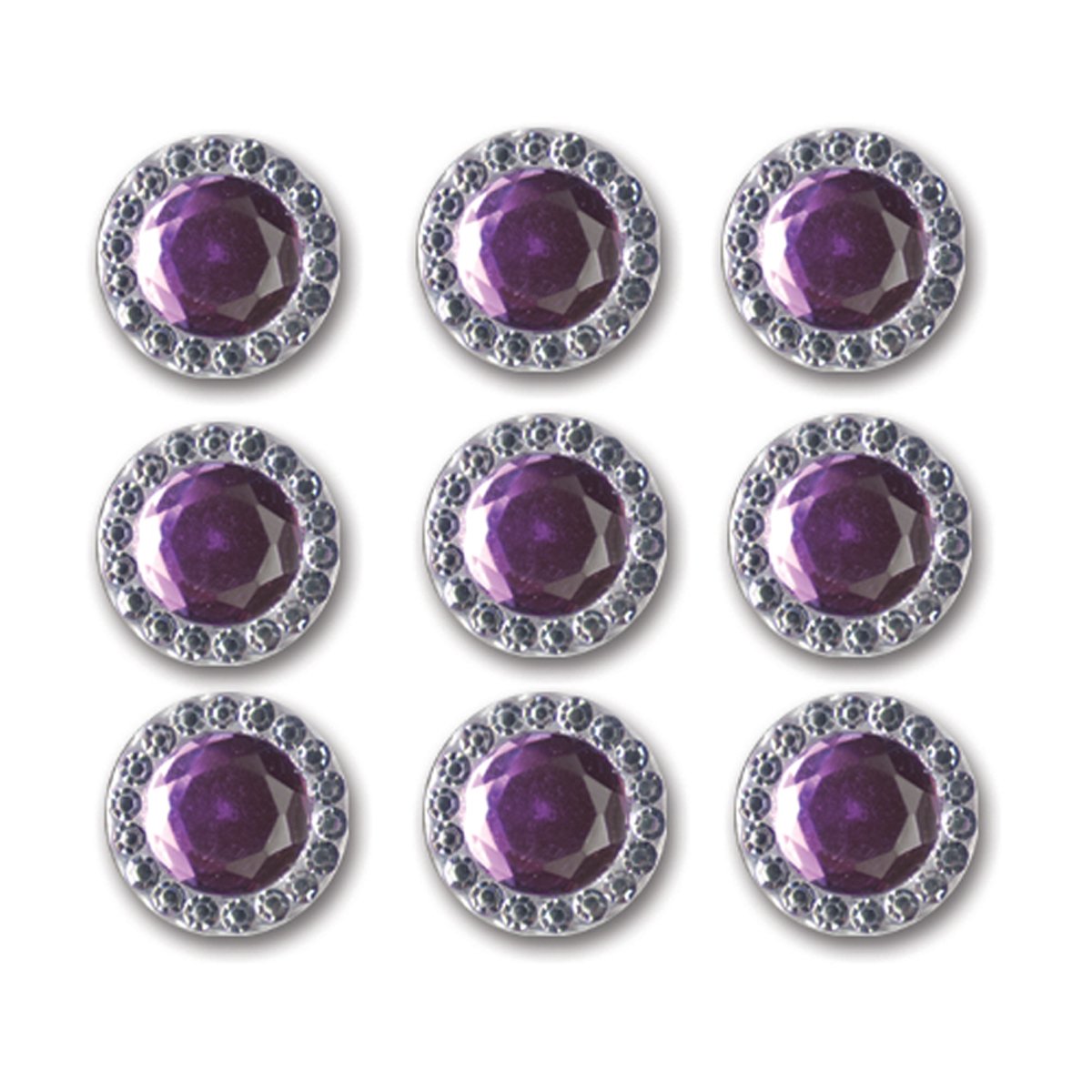 Queen Pave Embellishments 9-Piece Set - Grape Ape Color for DIY Crafts, Jewelry Making, and Scrapbooking