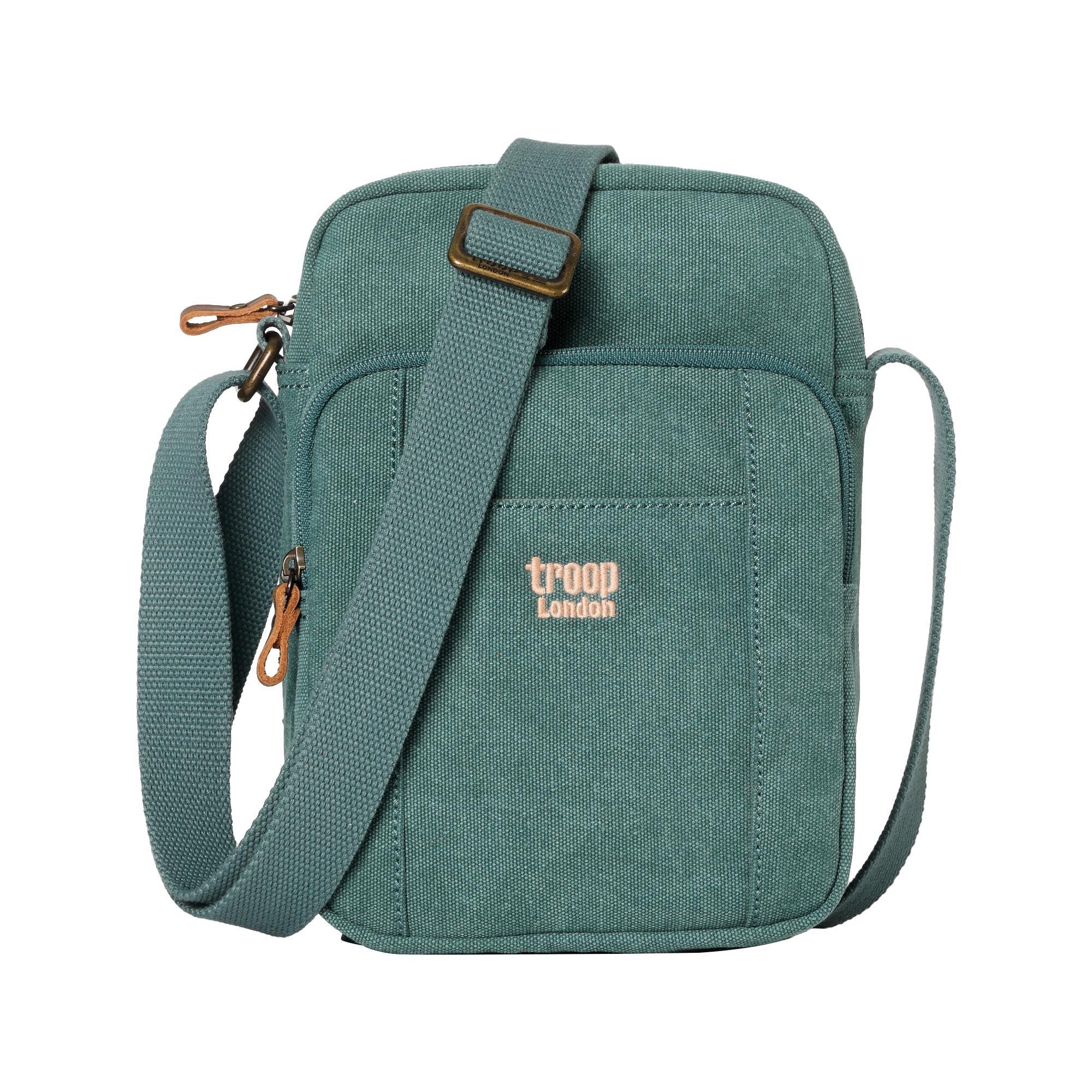 TRP0370 Troop London Classic Canvas Crossbody Bag for Men & Women - Stylish & Durable Everyday Shoulder Bag for Work, Travel & Casual Outings