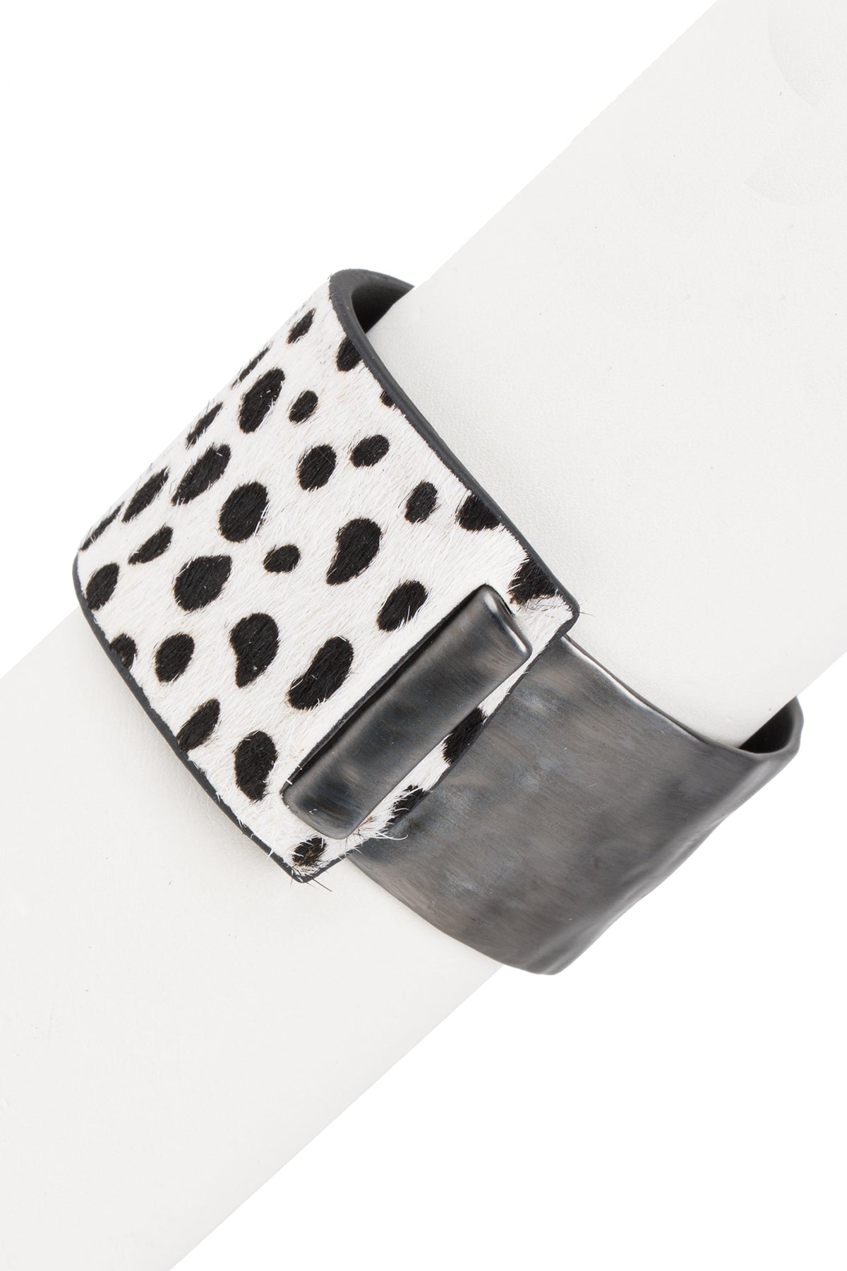 Stylish Leather and Metal Duo Bracelet for Women - Trendy Adjustable Bangle for Casual Wear & Date Night