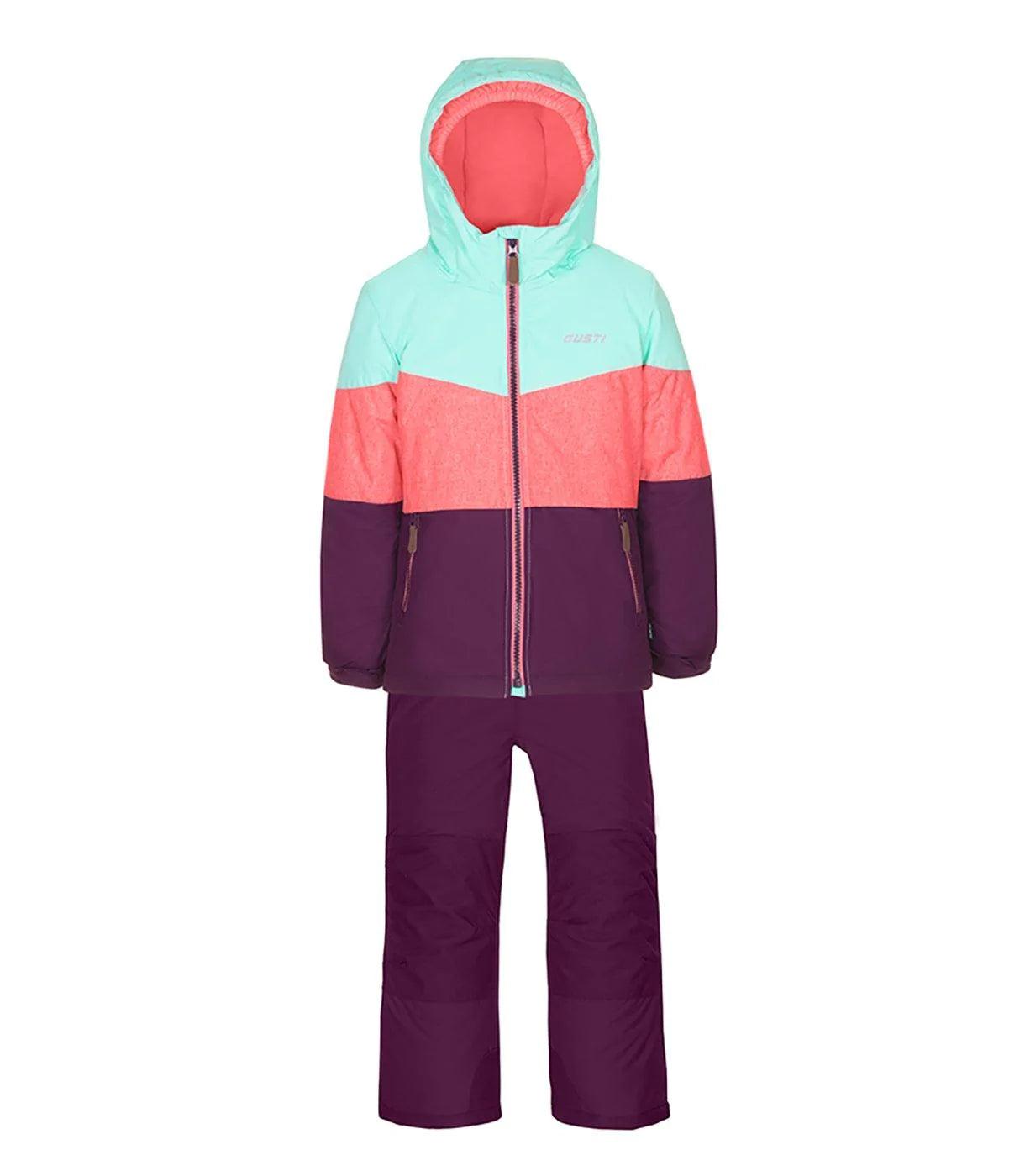 Gusti Hanna Snowsuit for Toddlers - Waterproof Winter Jacket & Pants Set, Purple - Perfect for Snow Play, Skiing & Outdoor Adventures