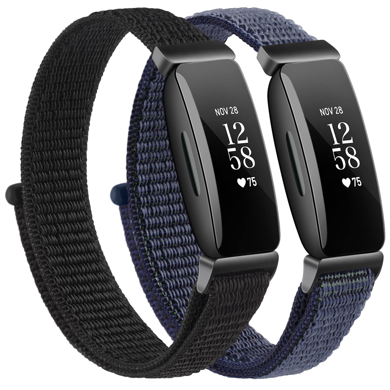 Breathable Nylon Replacement Bands for Fitbit Inspire 2 & Inspire HR - Soft Adjustable Wristband for Women & Men - Perfect for Workouts, Running & Daily Wear