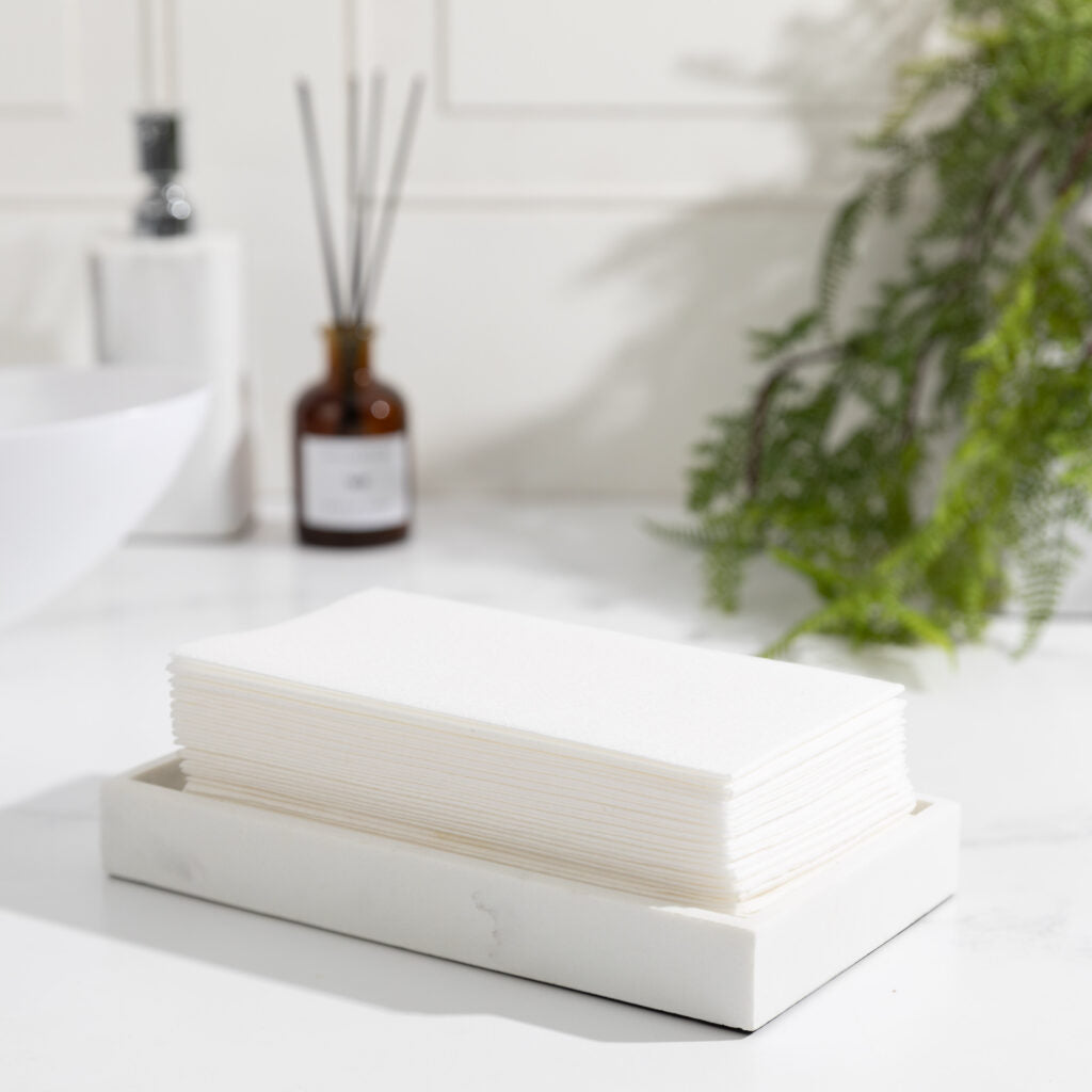 Premium Disposable Airlaid Paper Napkins - 20 Pack, Soft & Absorbent White Napkins for Parties, Picnics, and Everyday Use