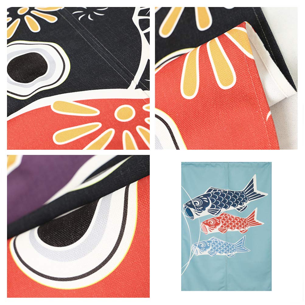 Japanese Noren Door Curtain - Koinobori Carp Banner Traditional Room Divider (25