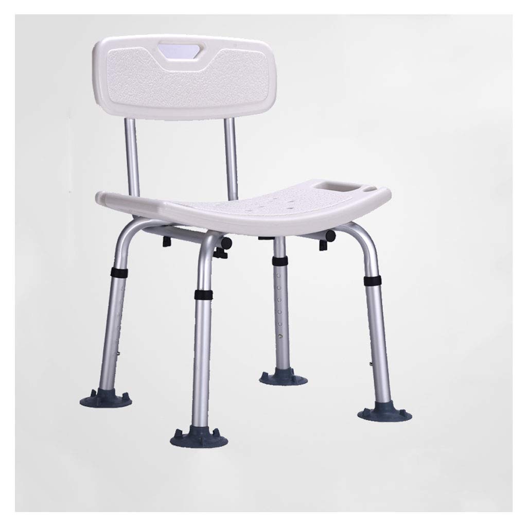 Adjustable Shower Chair with Armrest & Padded Seat - Ergonomic Bath Stool for Elderly & Disabled - Non-Slip Shower Bench for Safe Bathing - Ideal for Mobility Assistance in Bathroom & Shower