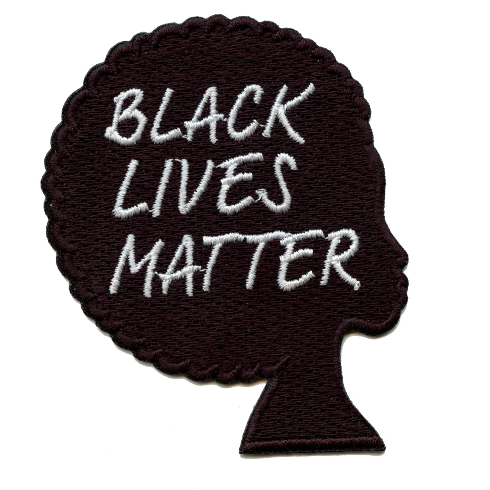 Black Lives Matter Embroidered Iron-On Patch - Girl Silhouette Design for Clothing & Accessories | Perfect for Jackets, Bags, Hats & DIY Projects