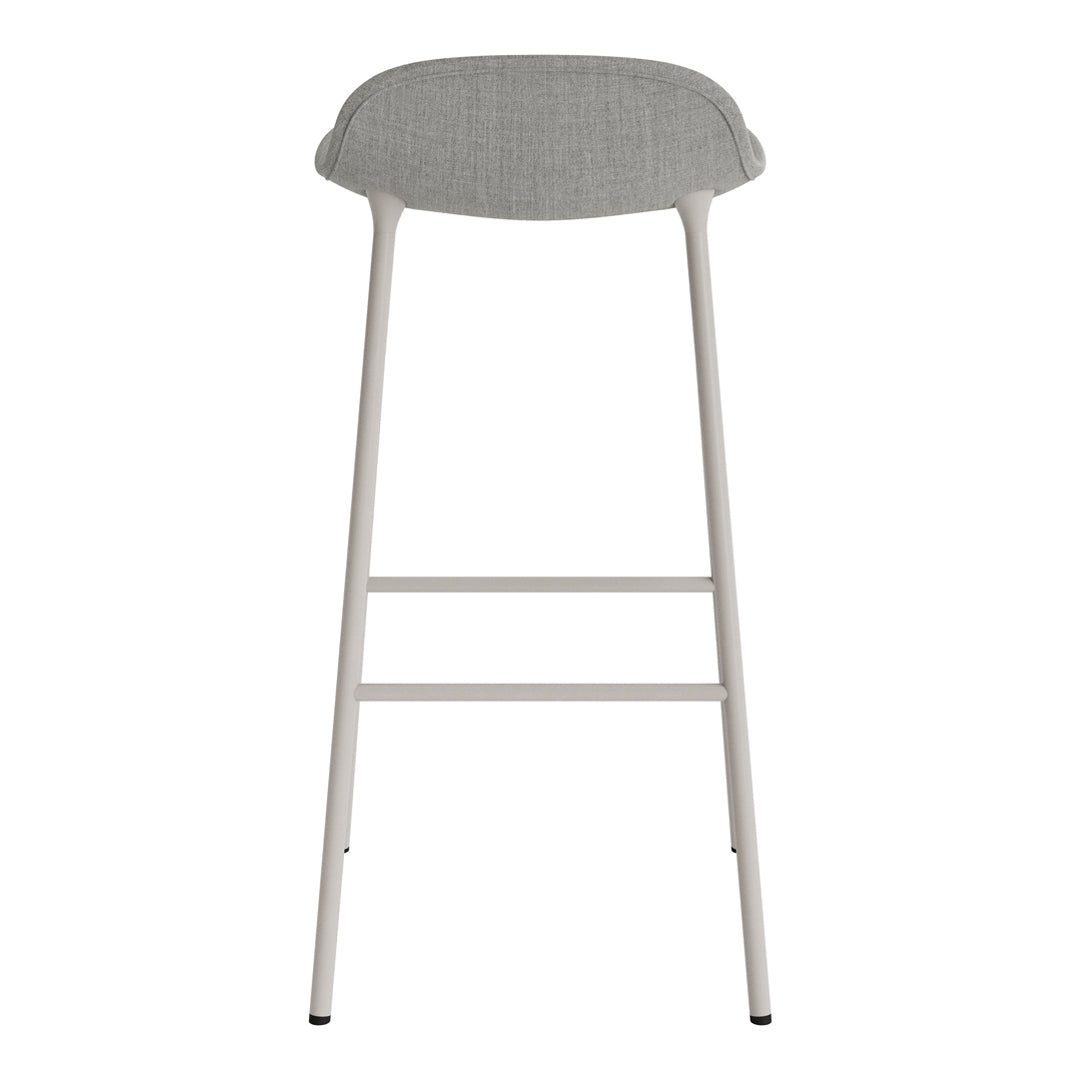 Modern Form Bar Stool with Sturdy Metal Legs & Comfortable Upholstered Seat - Perfect for Kitchen Islands, Home Bars & Commercial Use