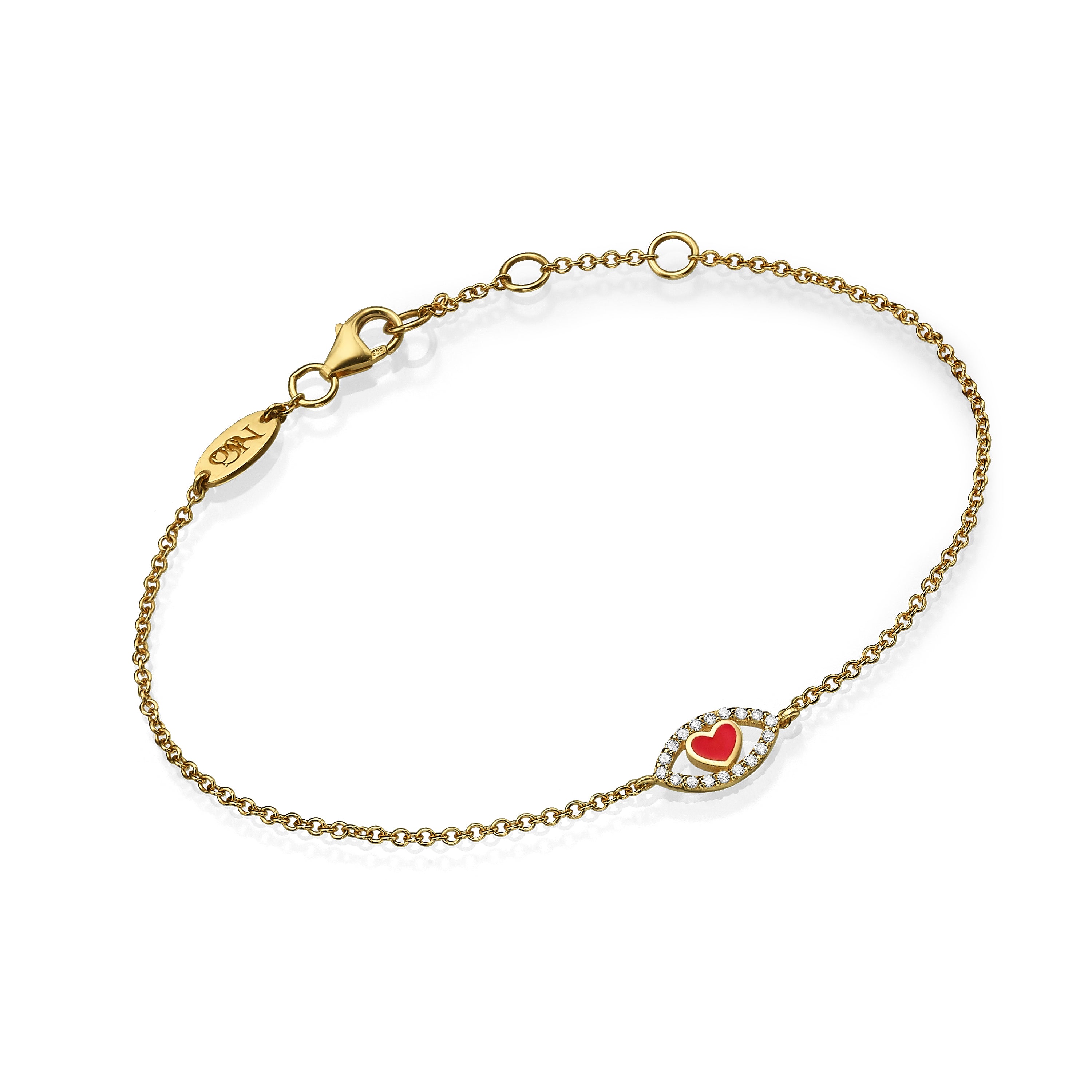 Eye Heart Bracelet - Elegant Love Charm Jewelry for Women | Perfect Gift for Valentine's Day, Anniversary & Everyday Wear