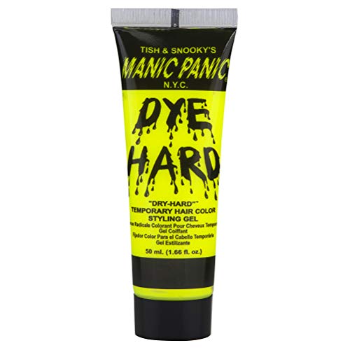 Electric Banana Yellow Hair Dye Gel - Temporary Washable for Kids & Adults - Glows Under Black Light for Parties & Cosplay
