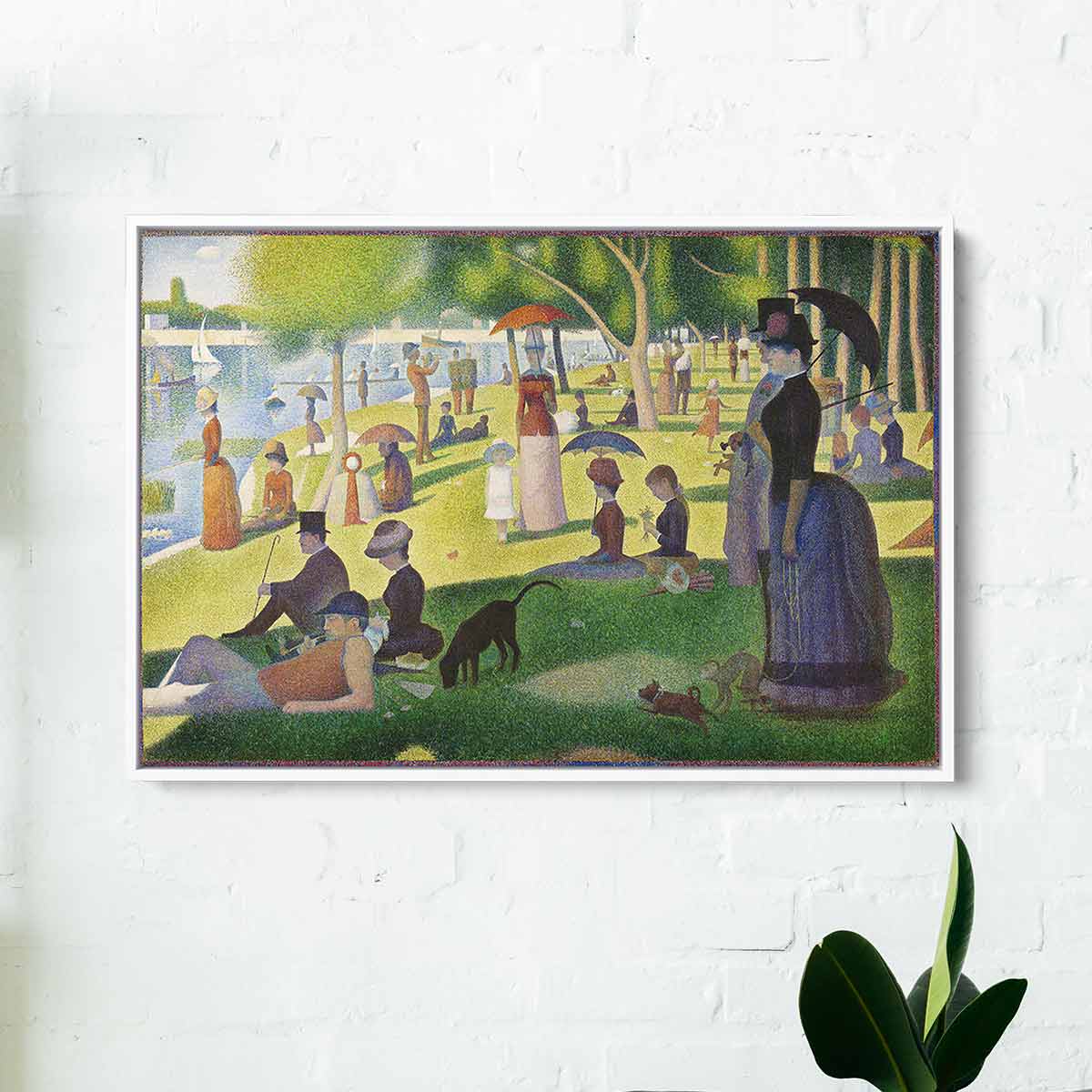 Green Park Wall Art Canvas Print 48x15 Inches - Nature Landscape Decor for Living Room, Bedroom & Office